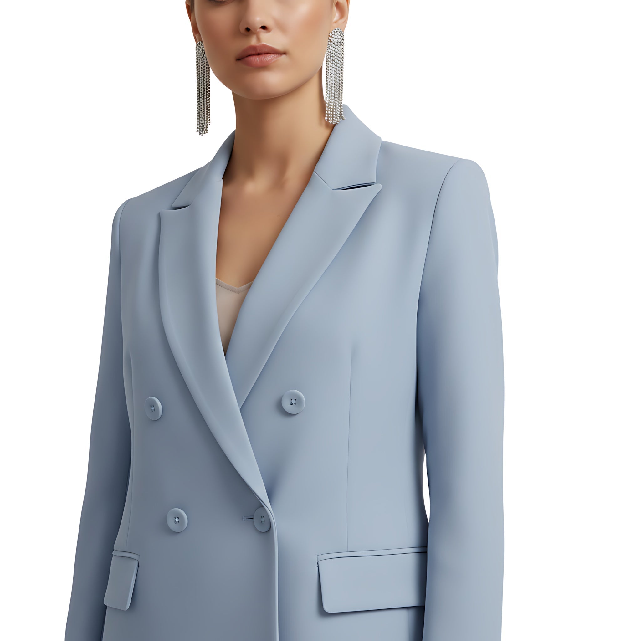 Marina – Double Breasted Blazer And Pants Suit Set