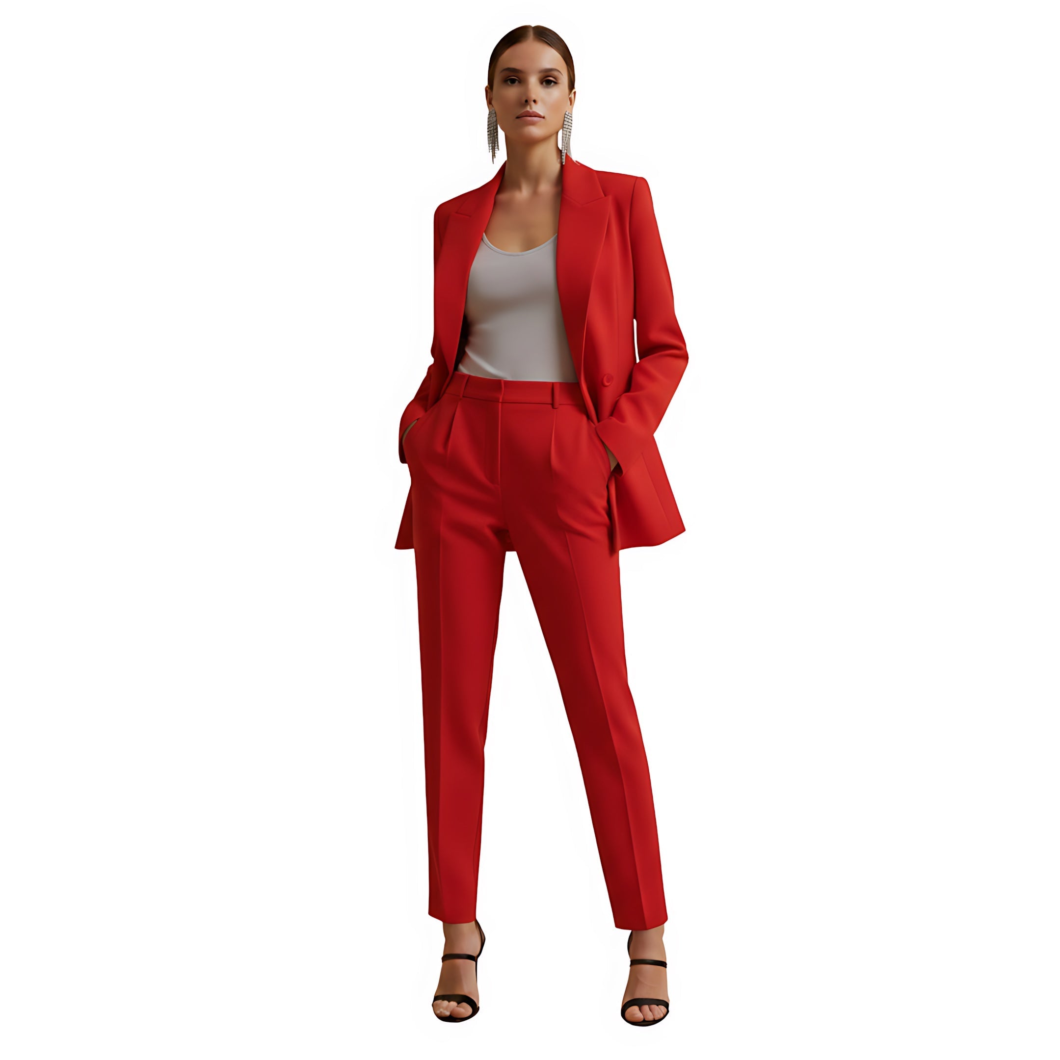 Marina – Double Breasted Blazer And Pants Suit Set