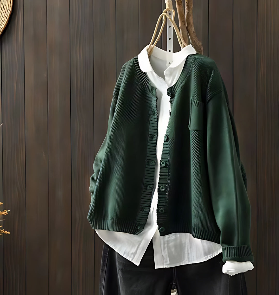 Marina – Draped Open Front Knit Cardigan
