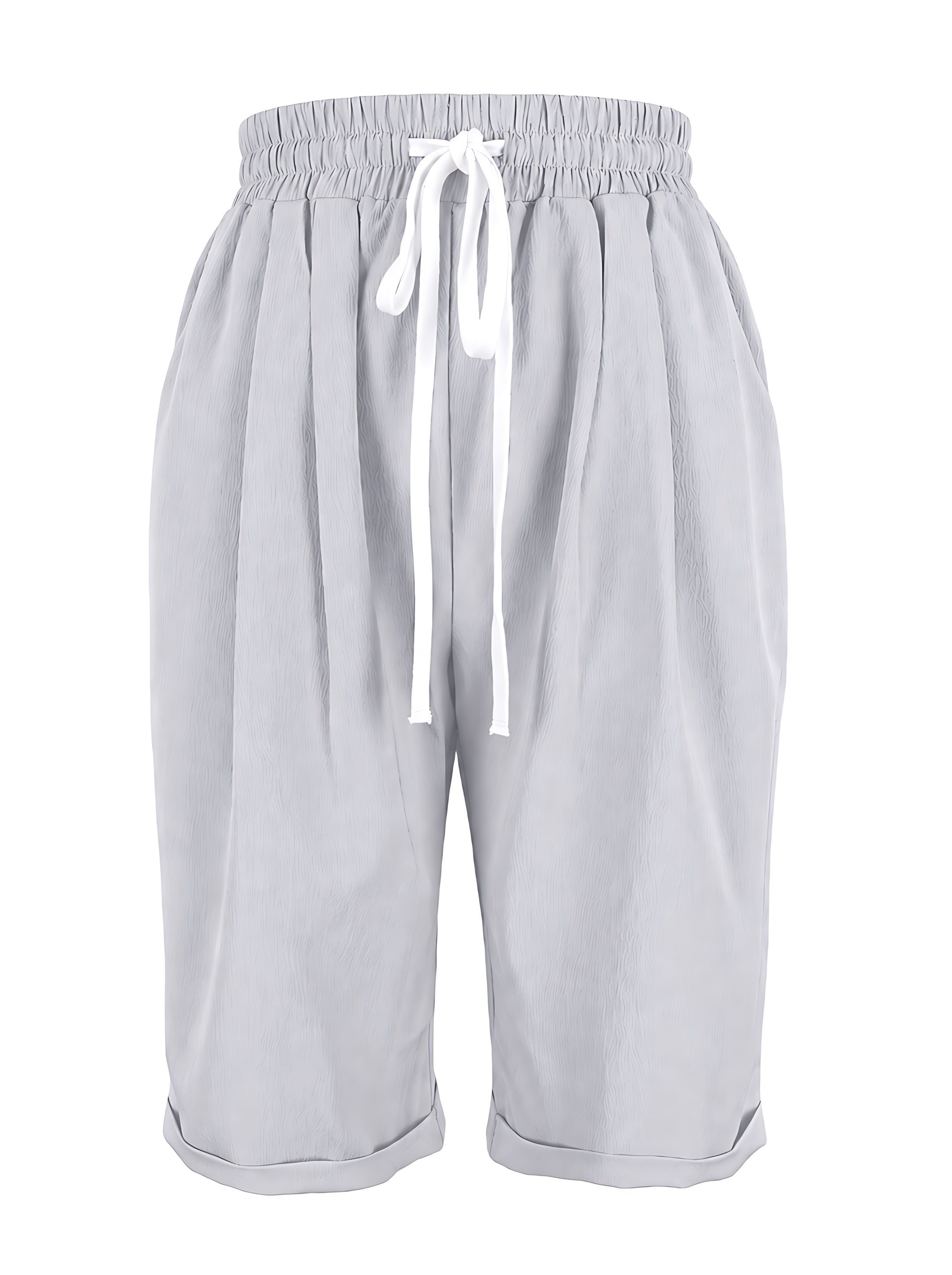 Marina – Elastic Waist Wide Leg Capri Pants