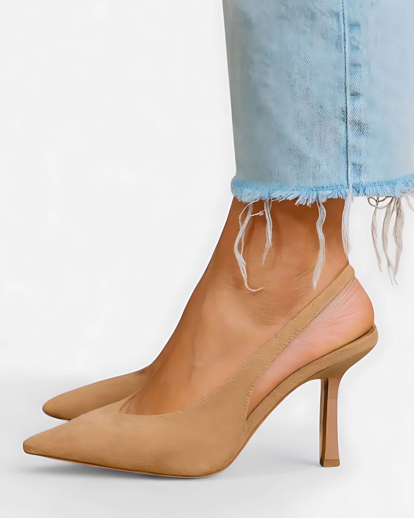 Marina – Suede Pointed Toe Slingback Pumps