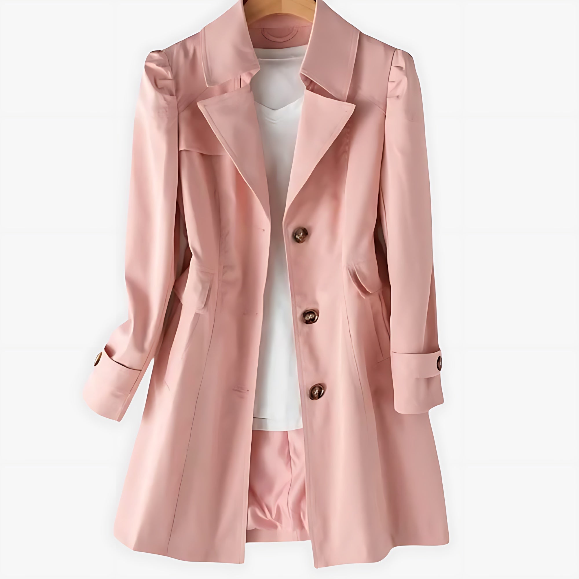 Marlowe – Button Front Longline Rain Coat