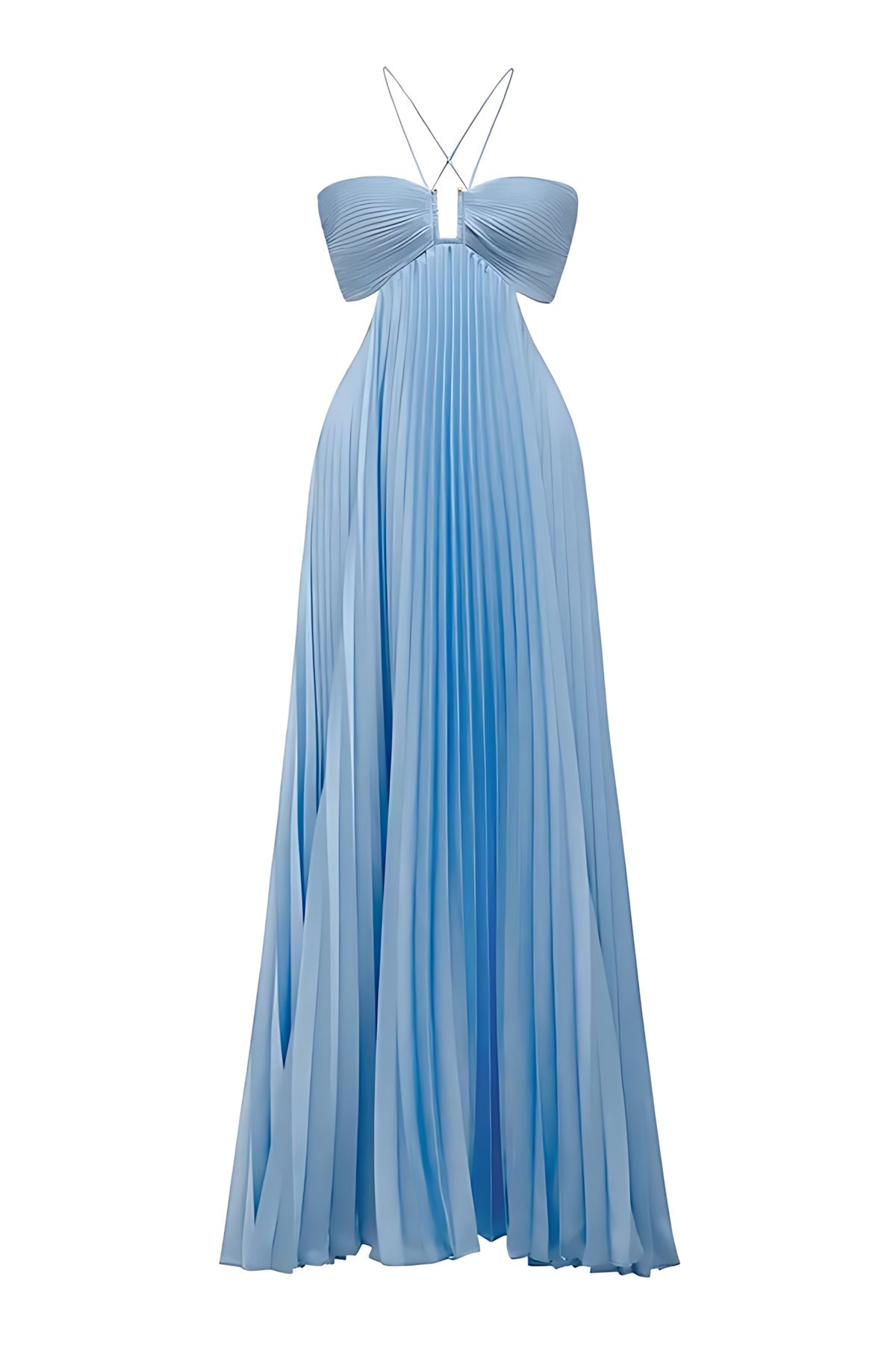 Marlowe – Pleated Backless Wedding Guest Maxi Dress