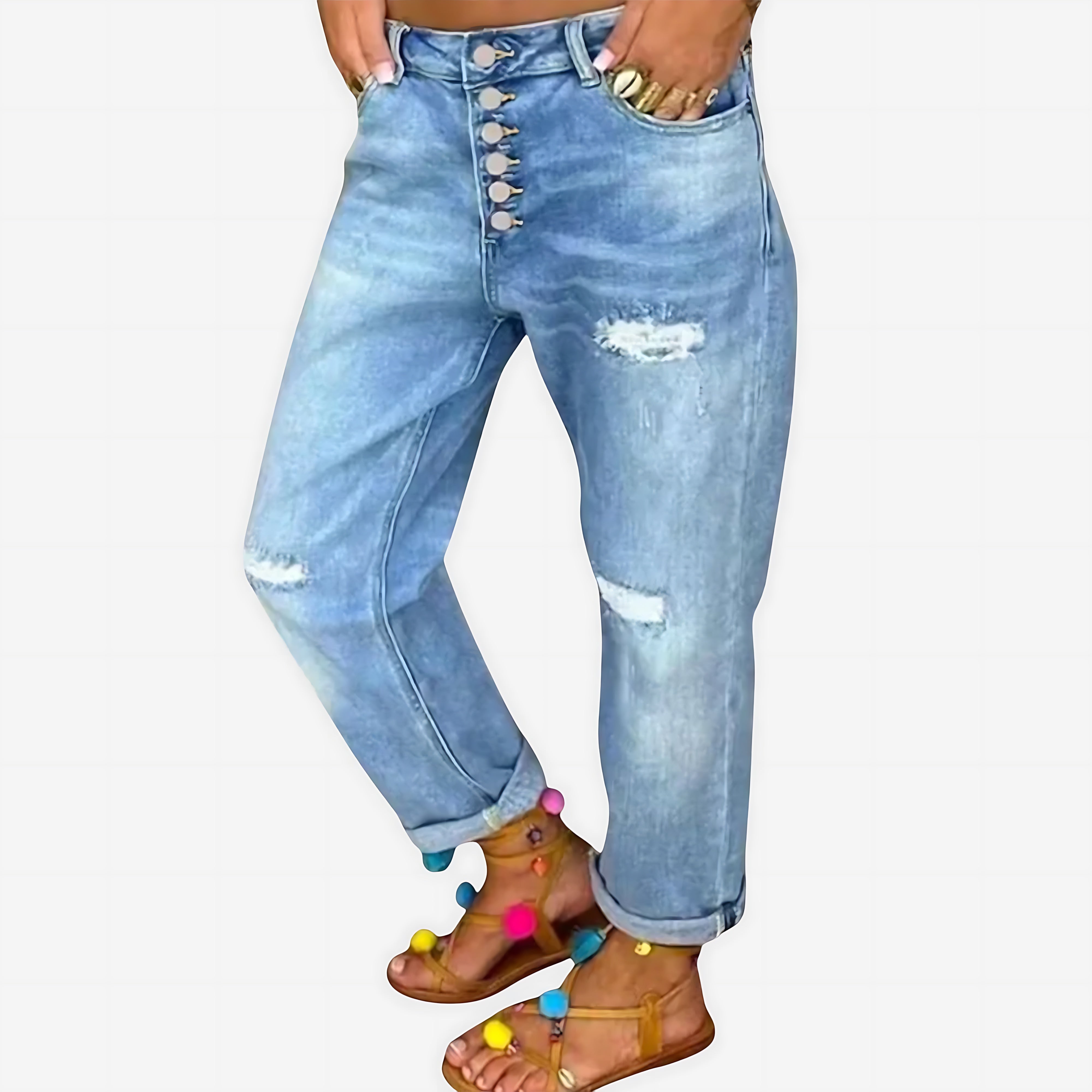 Marlowe – Ripped Slouchy Boyfriend Jeans