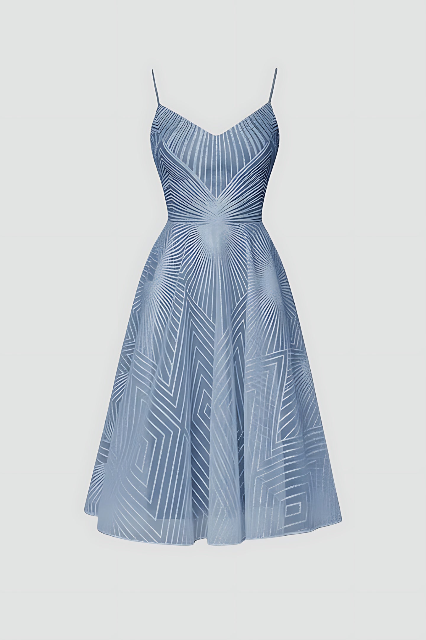 Matilda – Geometric Jacquard Fit and Flare Cocktail Dress