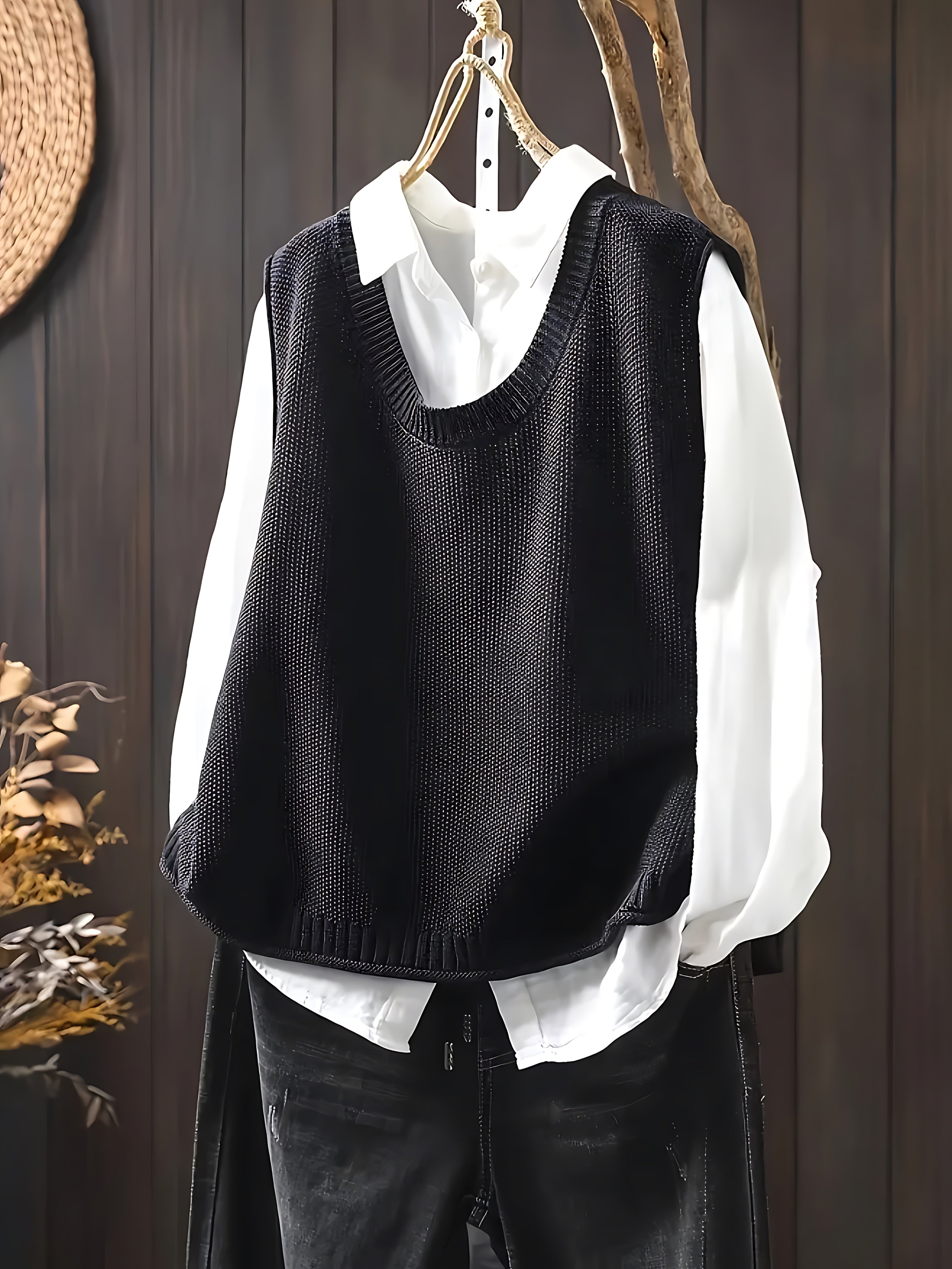 Maya – Button Up Knit Sweater Vest