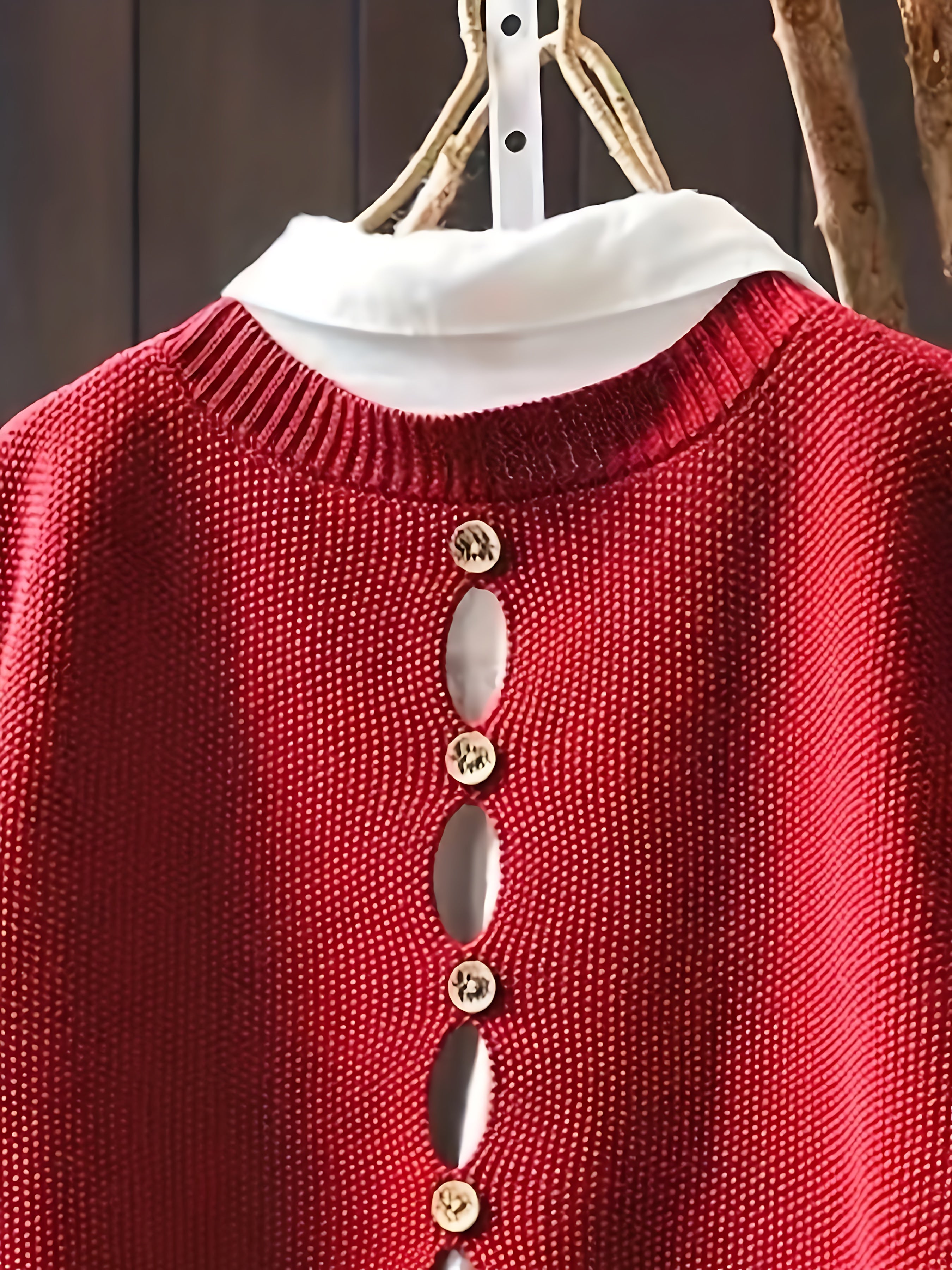 Maya – Button Up Knit Sweater Vest