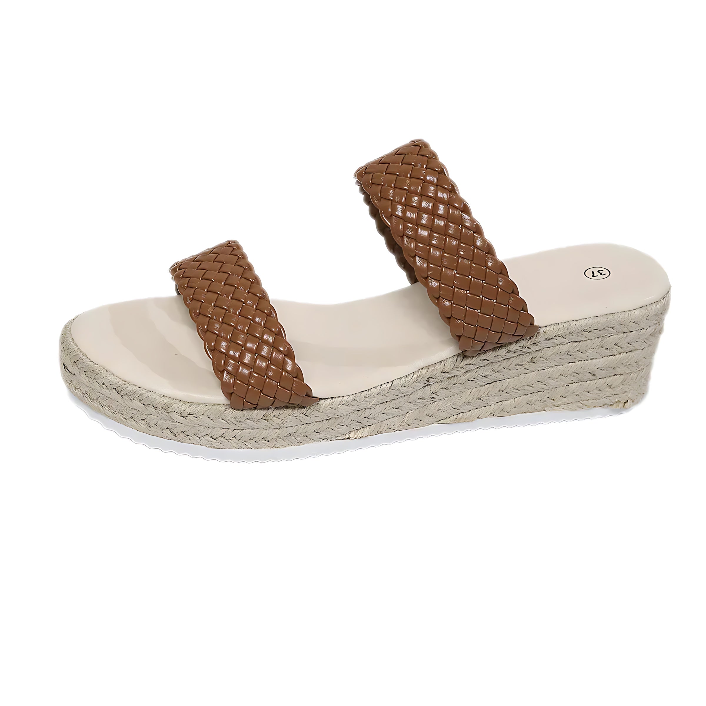 Mila – Double Strap Wedge Slide Sandals