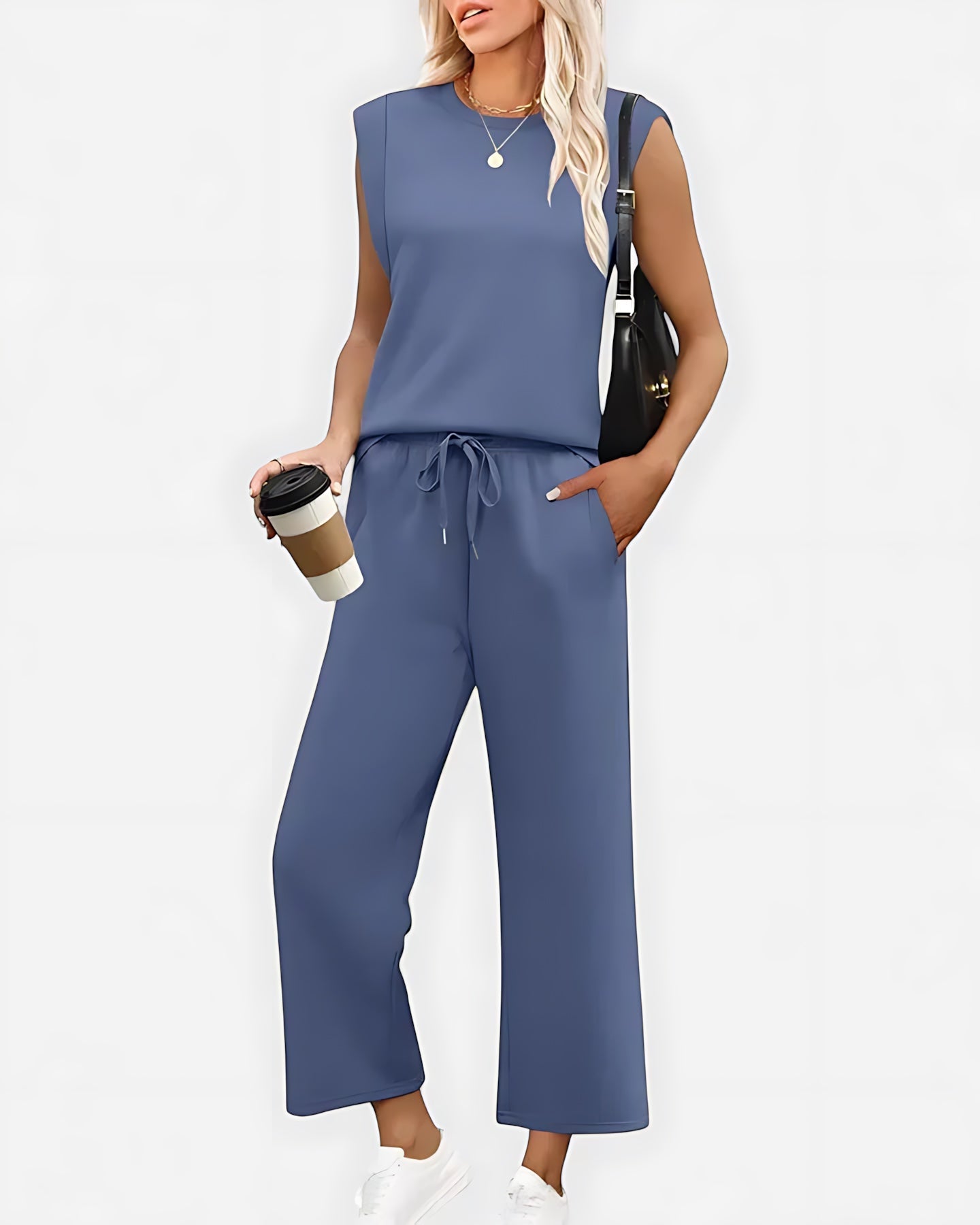 Mila – Tank Top and Cropped Wide Leg Pants Set