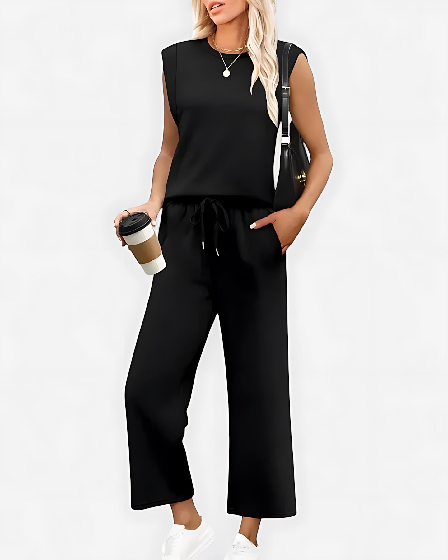 Mila – Tank Top and Cropped Wide Leg Pants Set