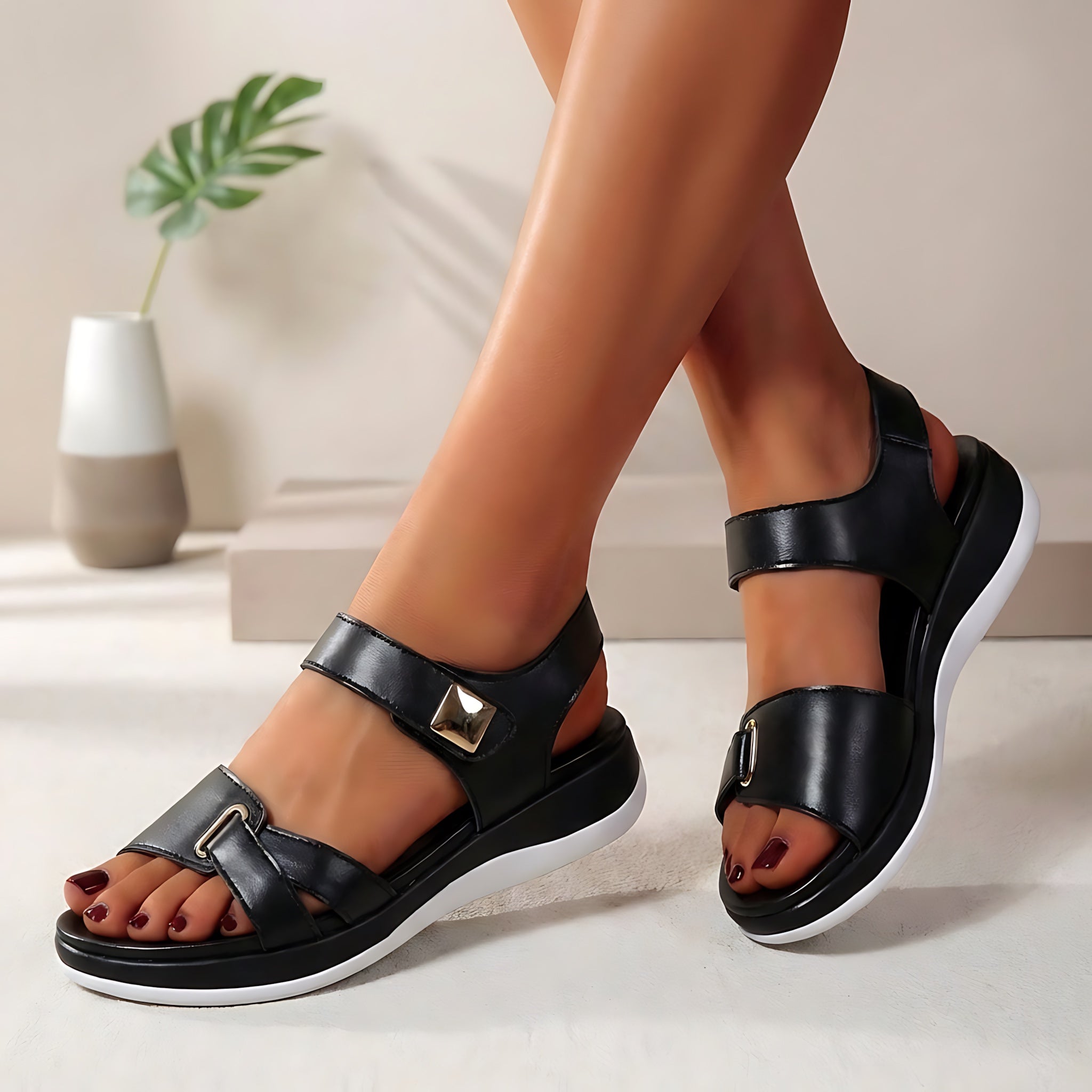 Millie – Double Strap Platform Slide Sandals