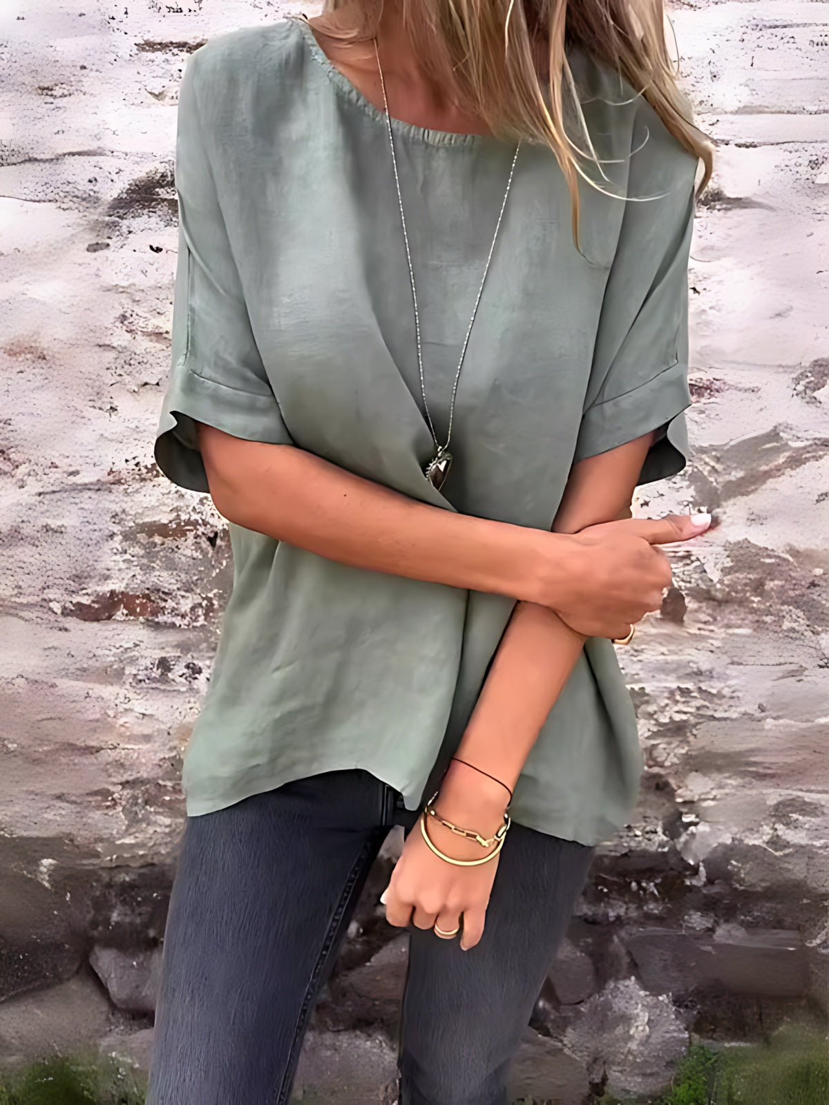 Molly – Crew Neck Short Sleeve Top