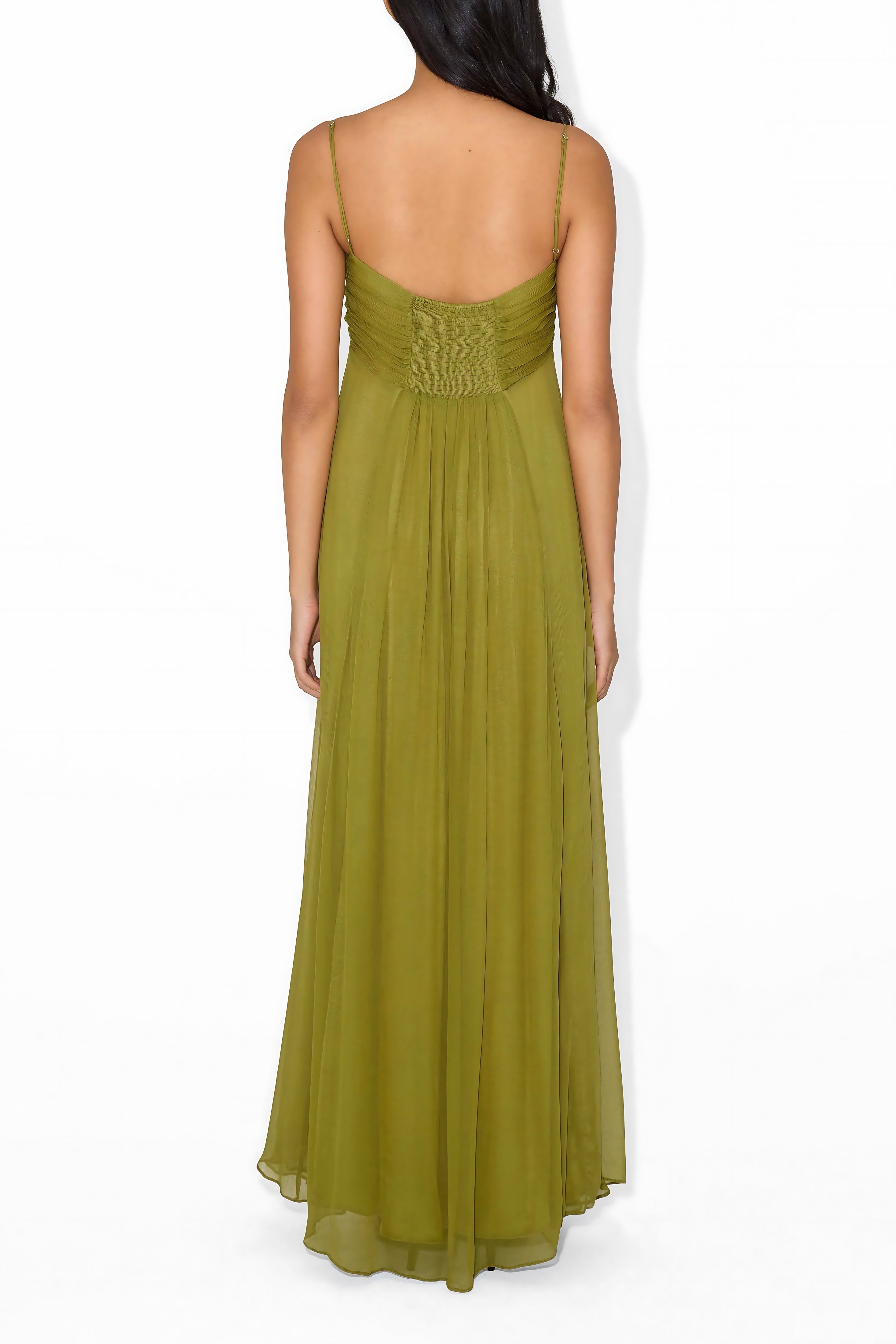 Molly – Twist Front V Neck Summer Maxi Dress