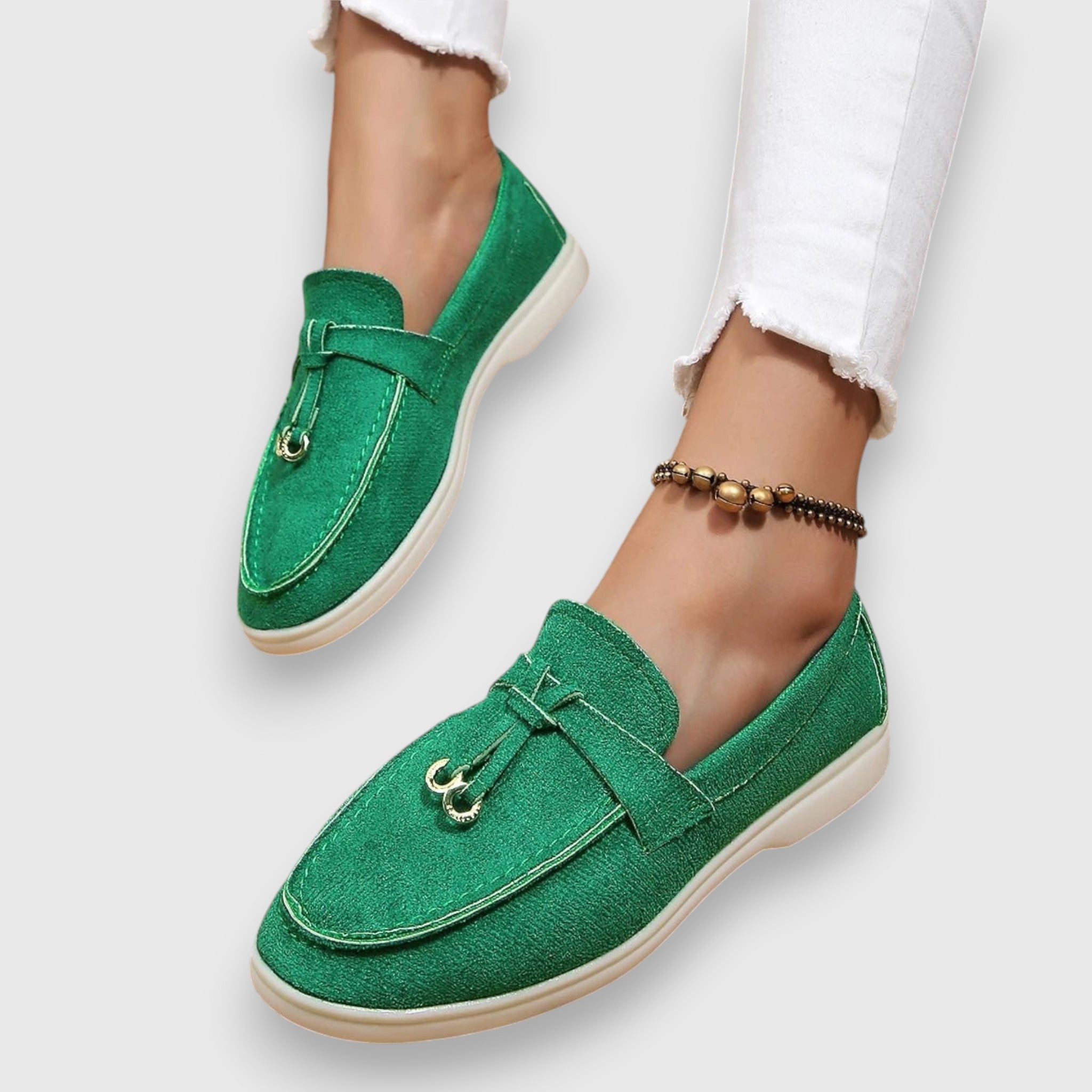 Evelyn – Canvas Knot Slip On Loafers