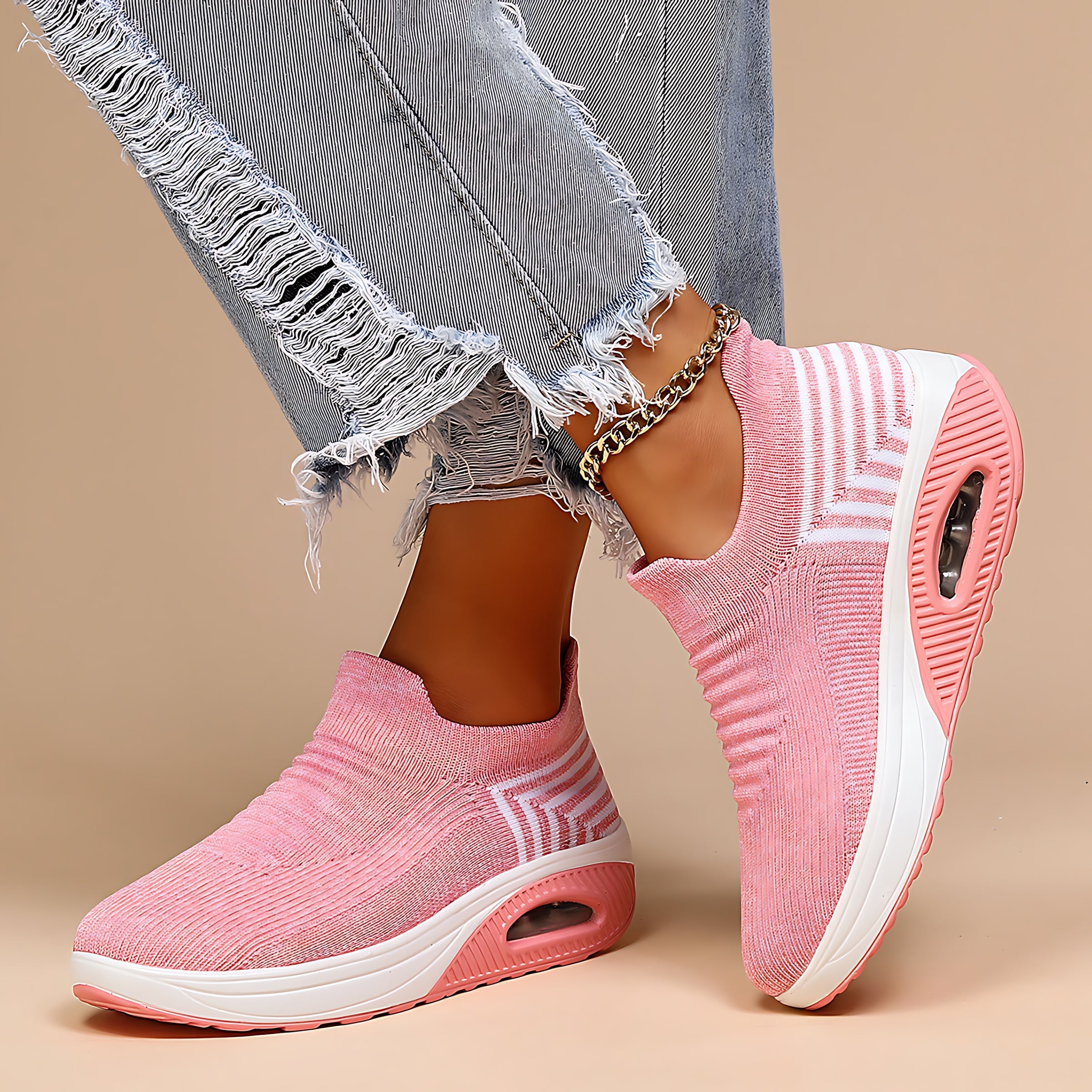 Nadia – Knit Sock Slip On Sneakers