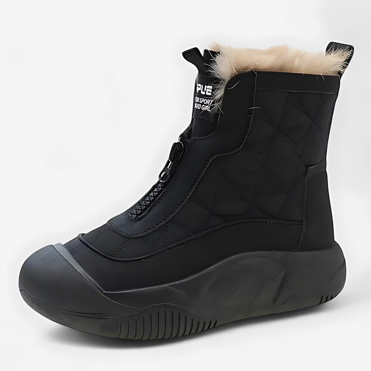 Naomi – Suede Front Zip Ankle Boots