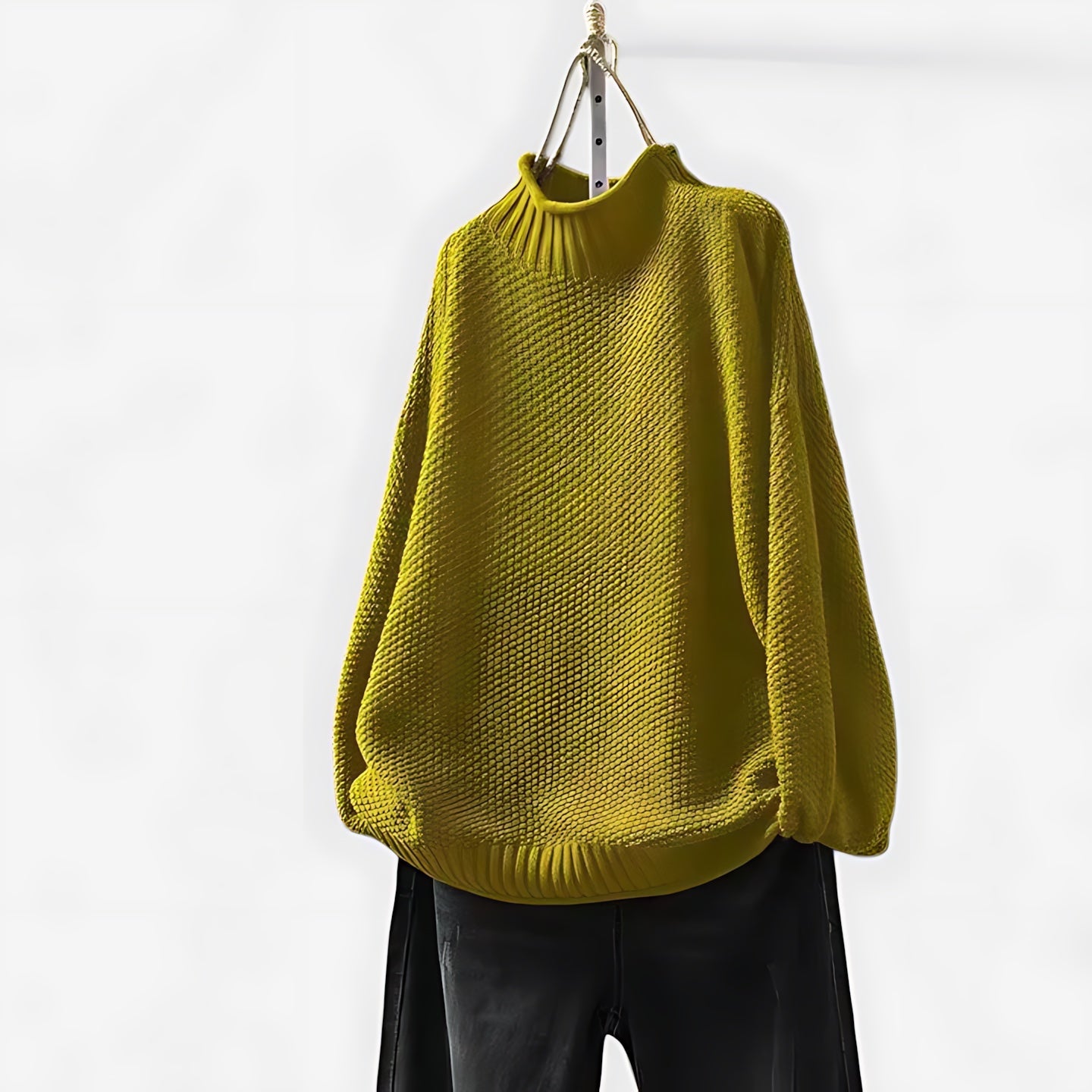 Natalie – Mock Neck Relaxed Knit Sweater
