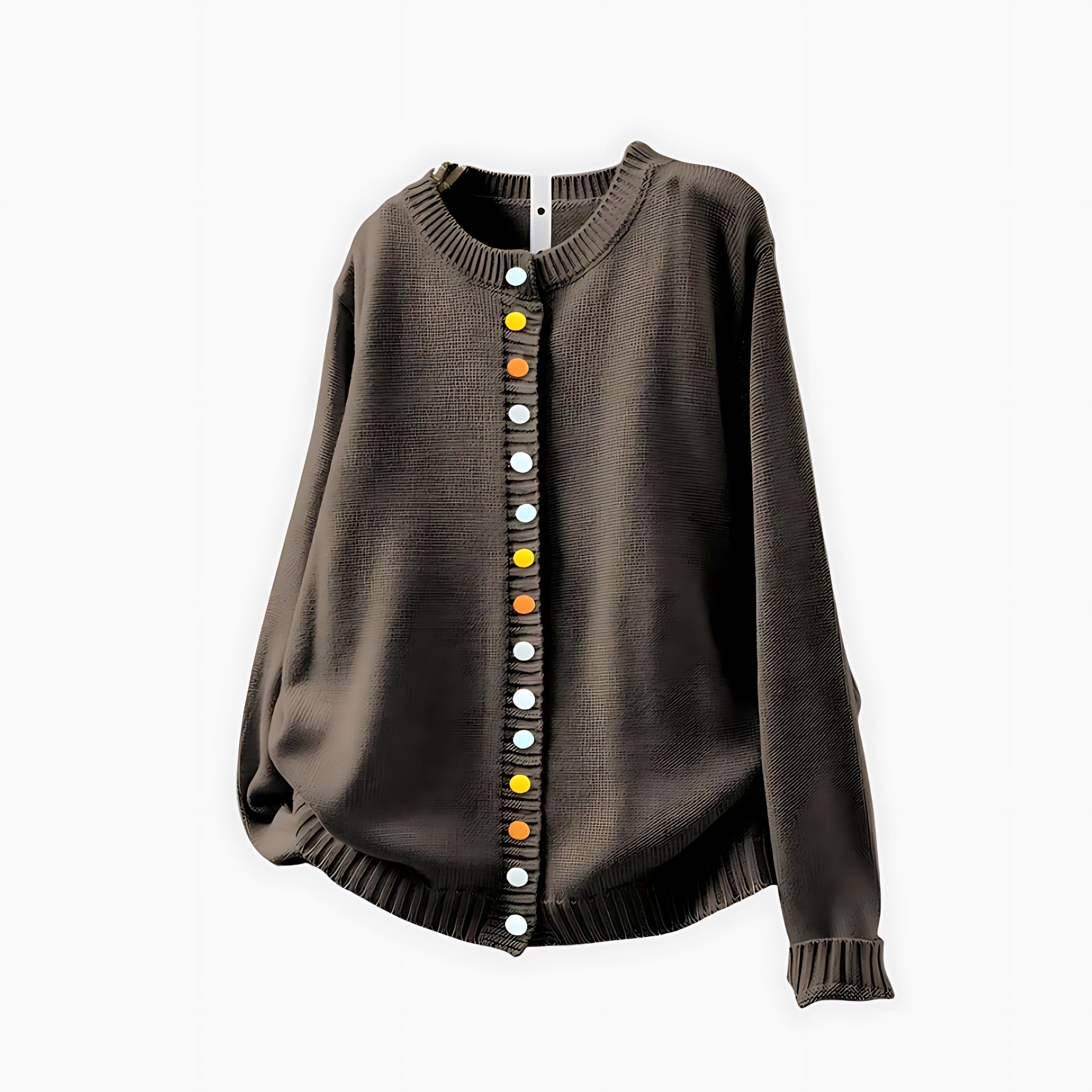 Noelle – Ribbed Knit Button Up Cardigan