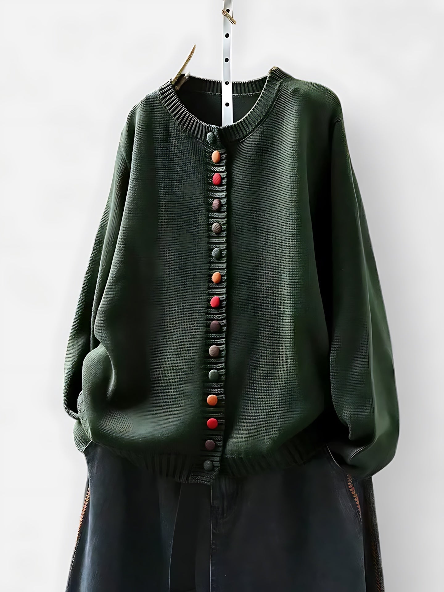 Noelle – Ribbed Knit Button Up Cardigan