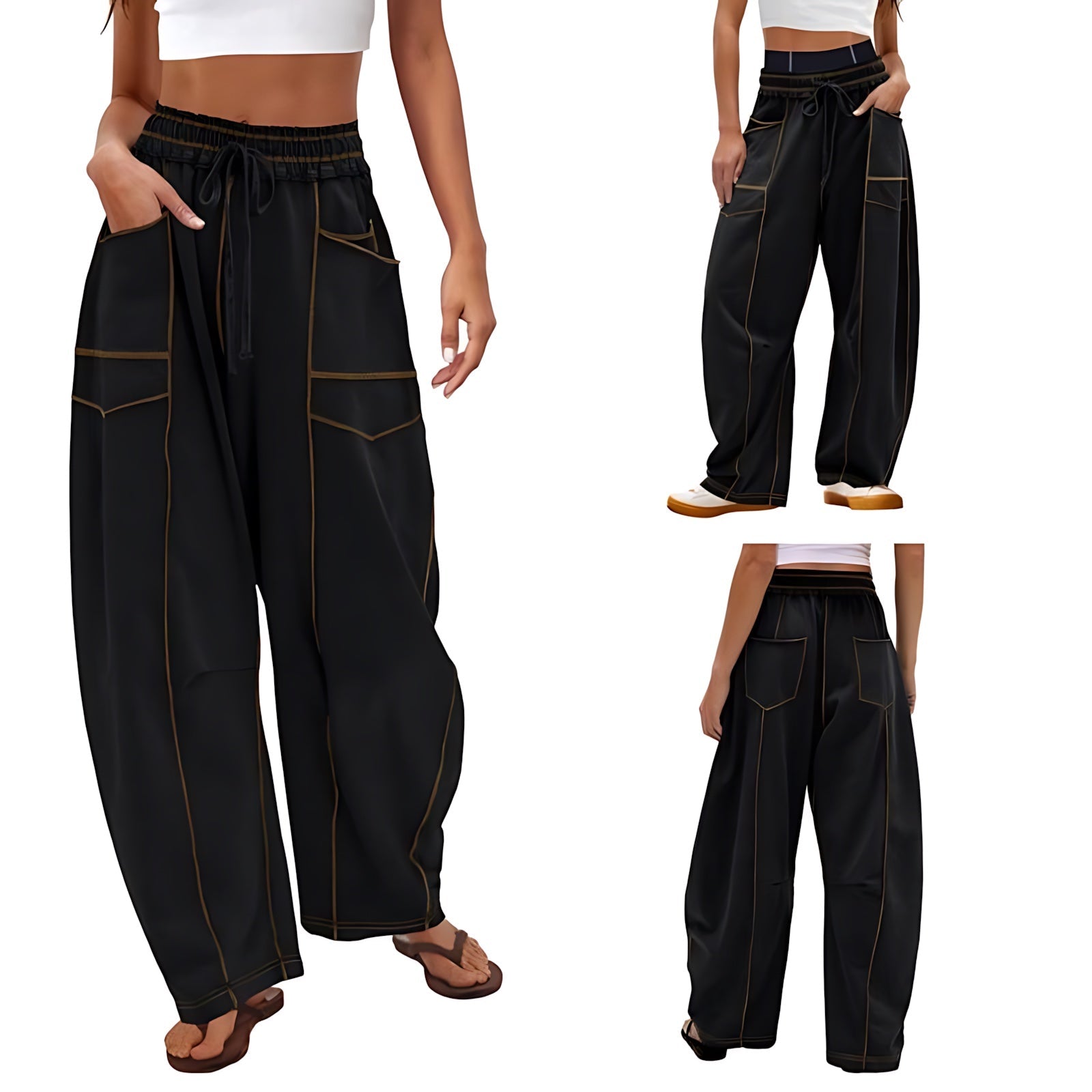 Norah – High Waist Wide Leg Cargo Pants