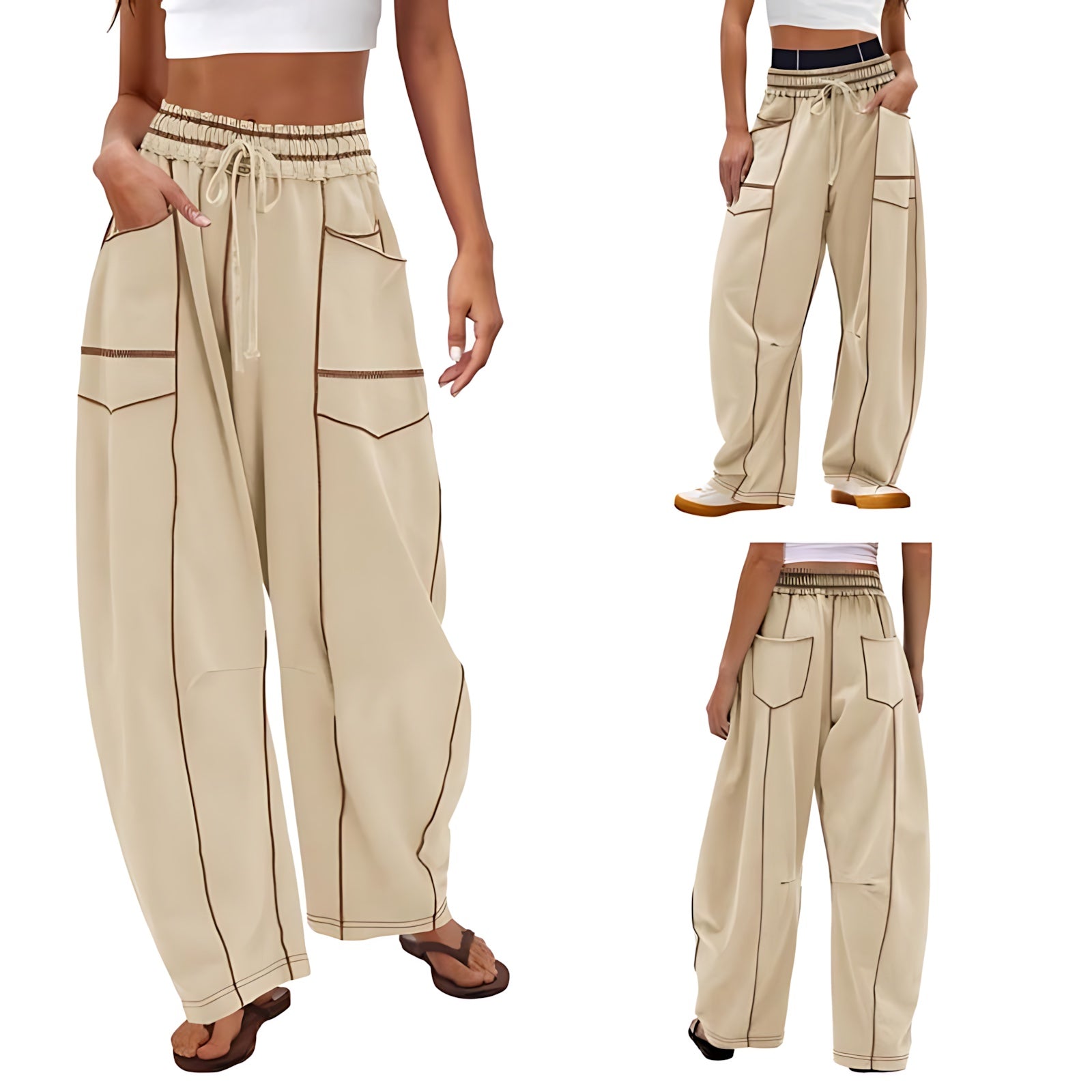 Norah – High Waist Wide Leg Cargo Pants