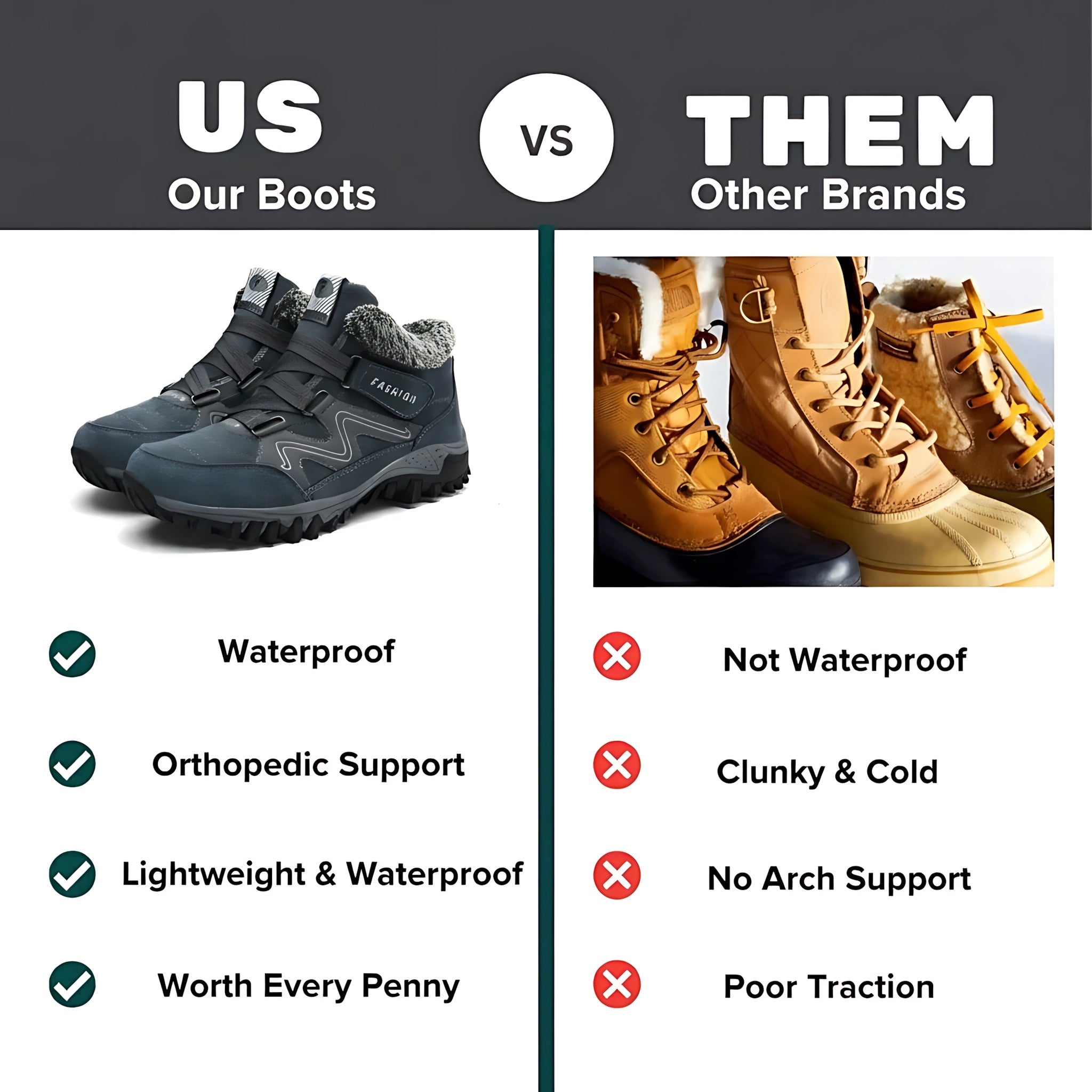 Norah – Lace Up Winter Hiking Boots