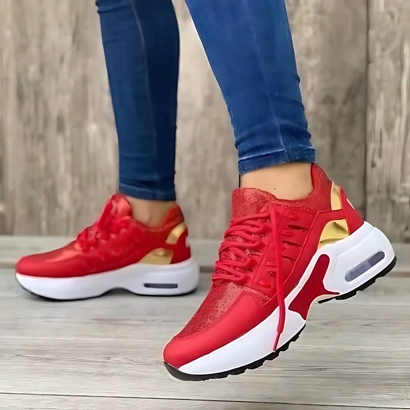 Norah – Mesh Lace Up Chunky Platform Sneakers