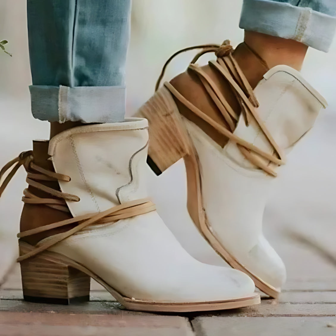 Nova – Western Block Heel Ankle Boots