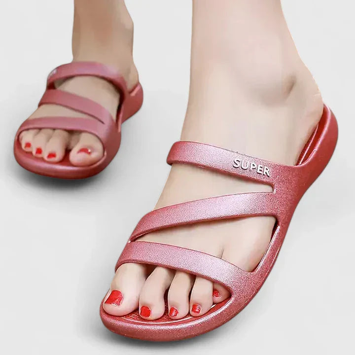 Ellie – Crisscross Strappy Flat Sandals