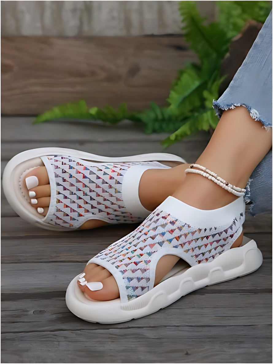 Octavia – Mesh Slip On Wedge Sandals
