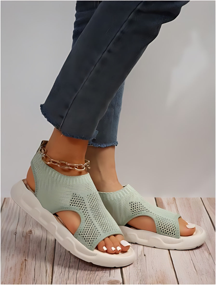 Octavia – Mesh Slip On Wedge Sandals