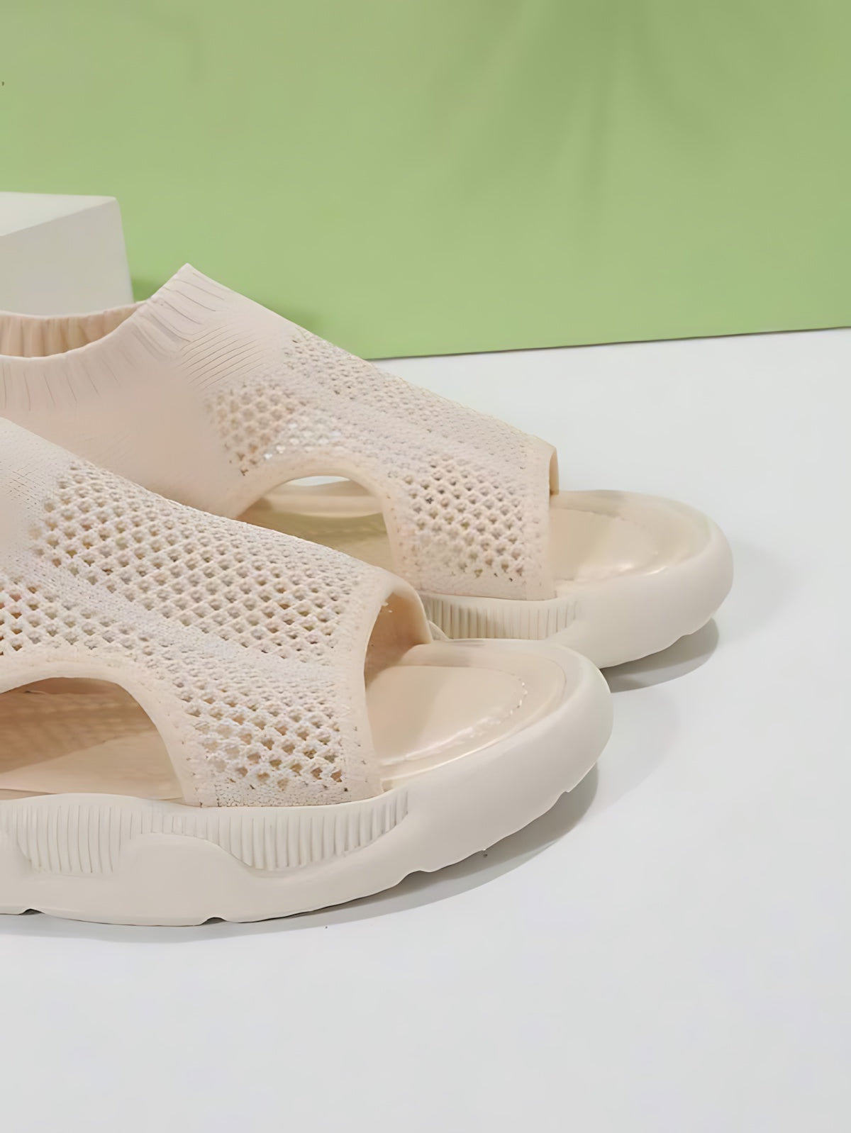 Octavia – Mesh Slip On Wedge Sandals
