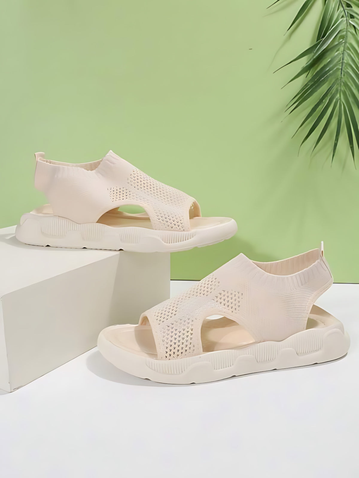 Octavia – Mesh Slip On Wedge Sandals