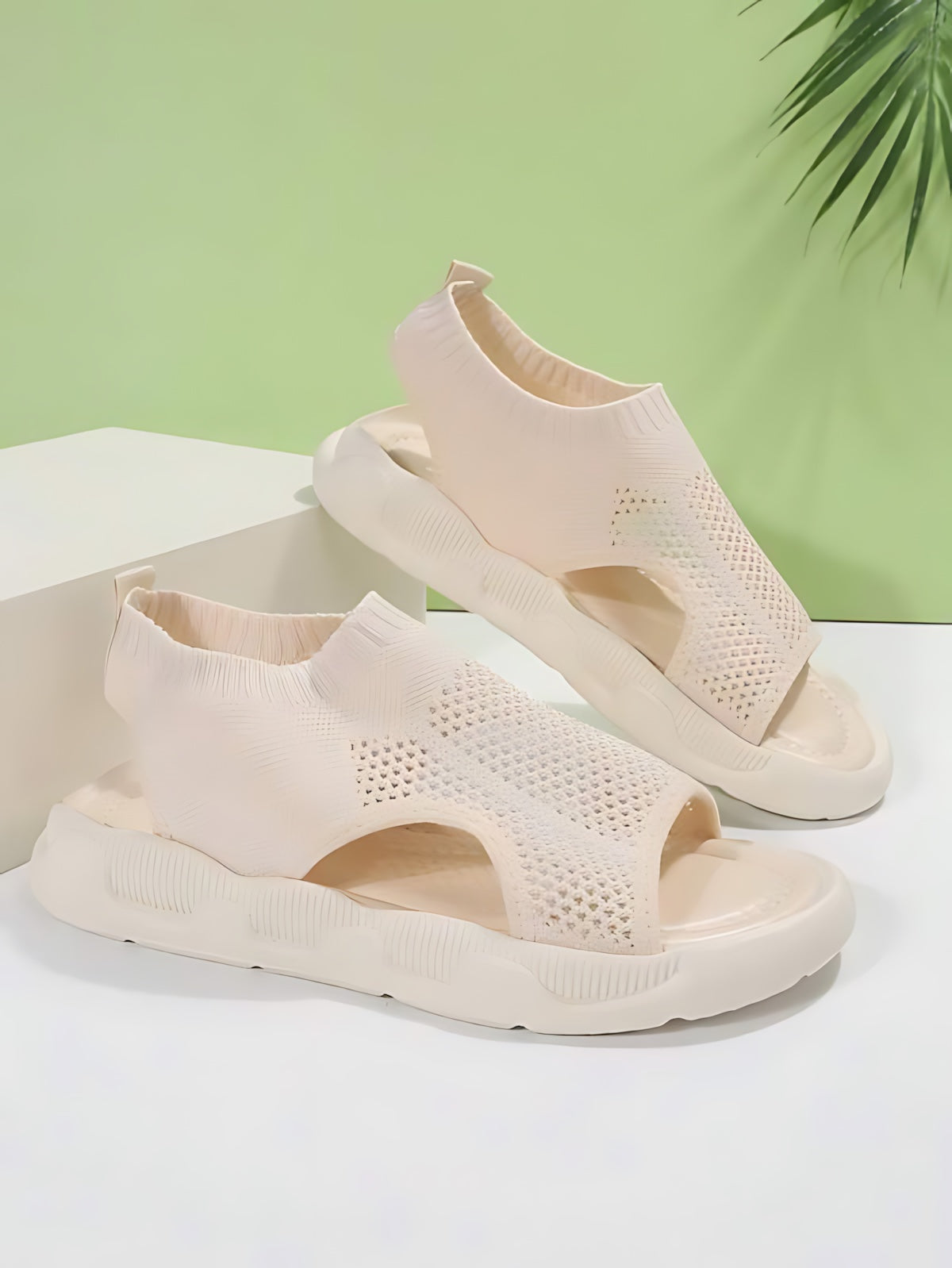 Octavia – Mesh Slip On Wedge Sandals