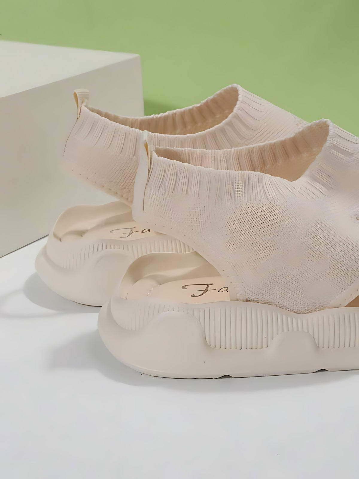 Octavia – Mesh Slip On Wedge Sandals