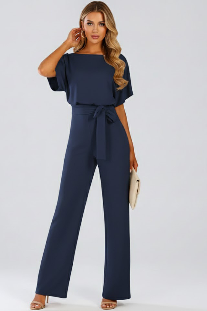 Maeve – Dolman Sleeve Tie Waist Wide Leg Jumpsuit