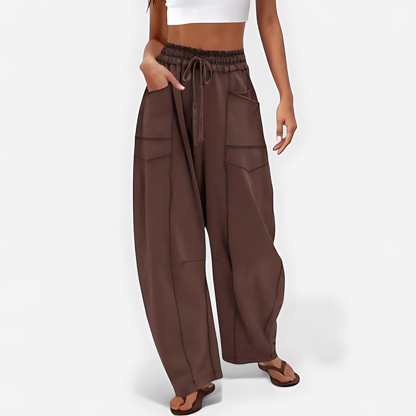 Ophelia – Pleated Barrel Leg Pants
