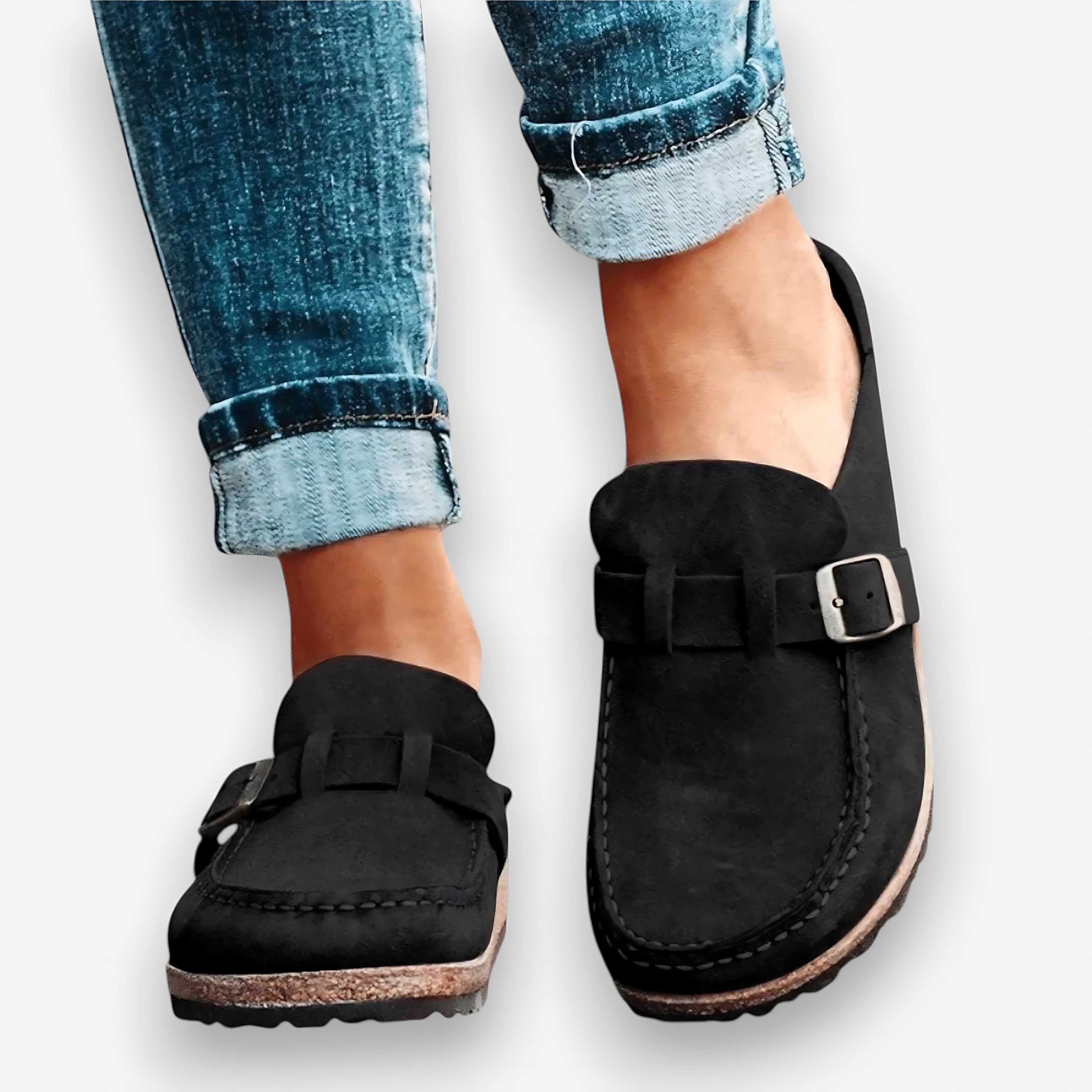 Ophelia – Suede Closed Toe Clog Mules