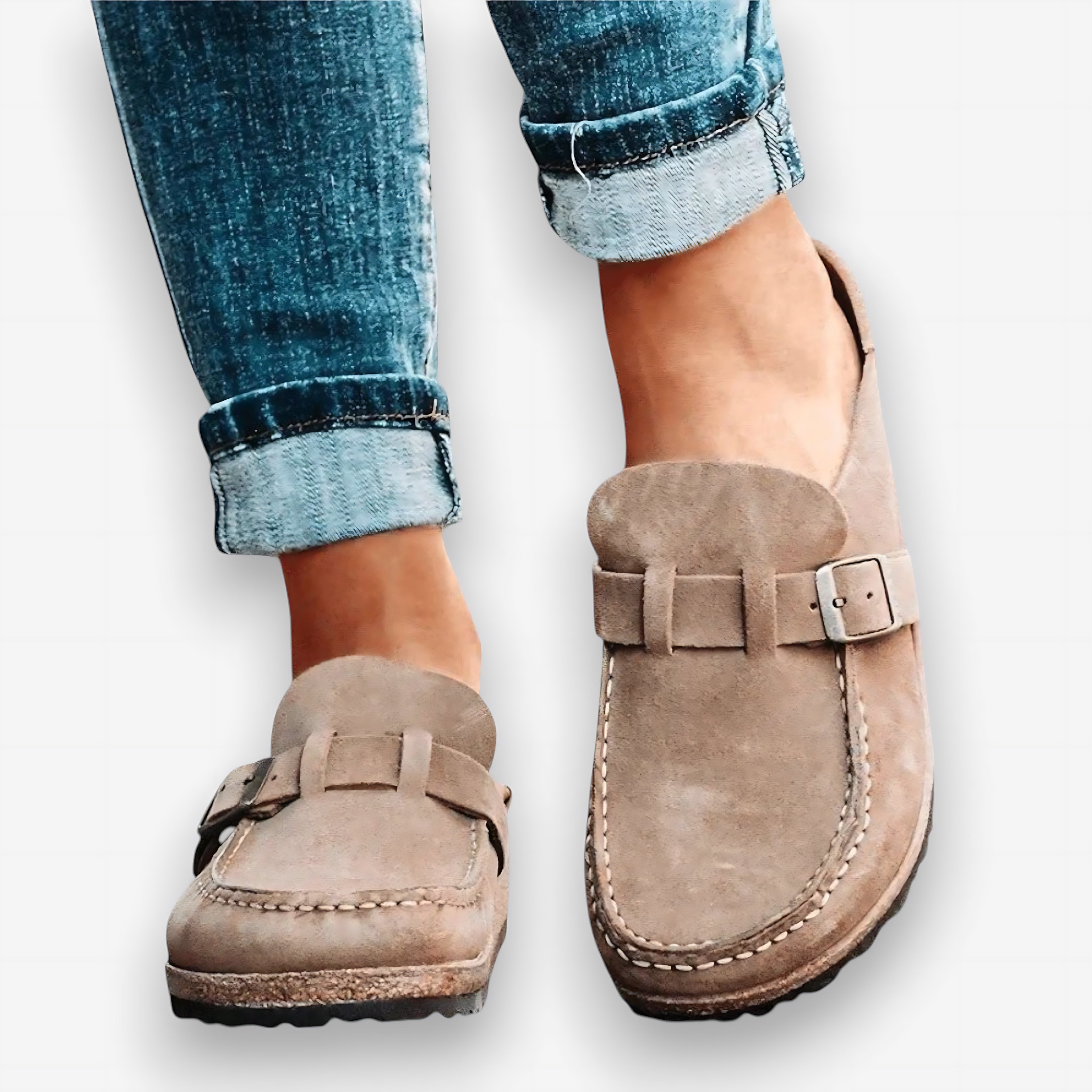 Ophelia – Suede Closed Toe Clog Mules