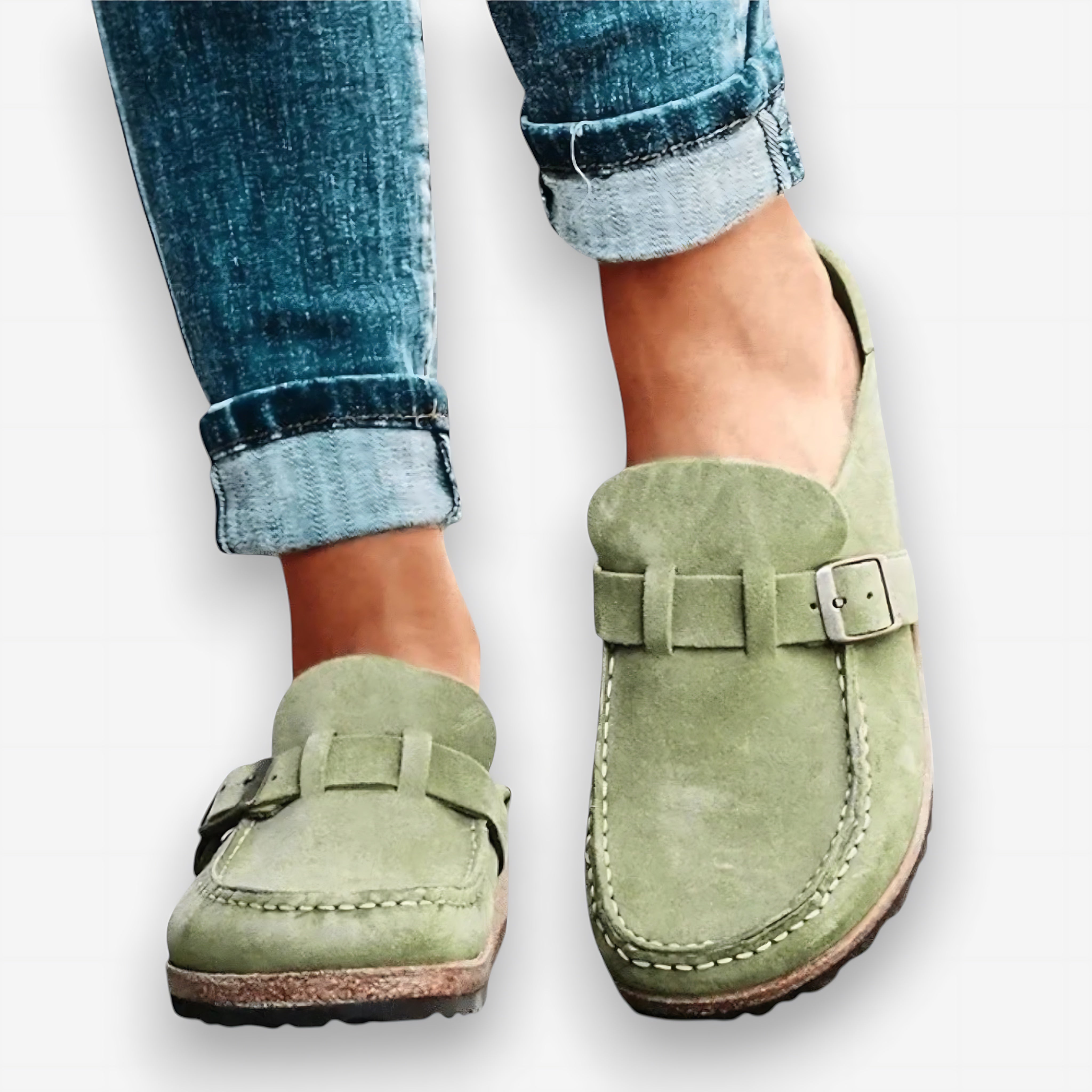 Ophelia – Suede Closed Toe Clog Mules