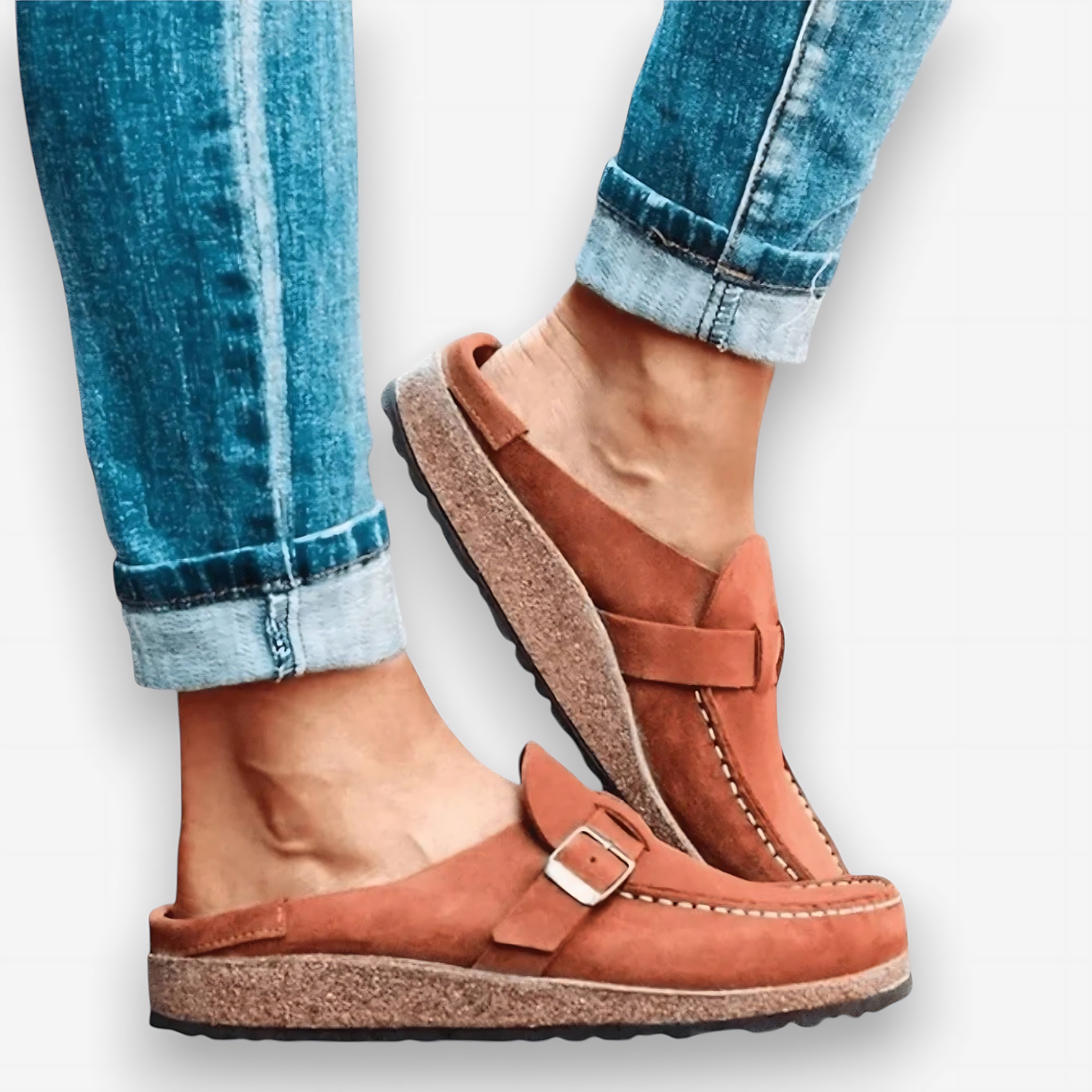 Ophelia – Suede Closed Toe Clog Mules