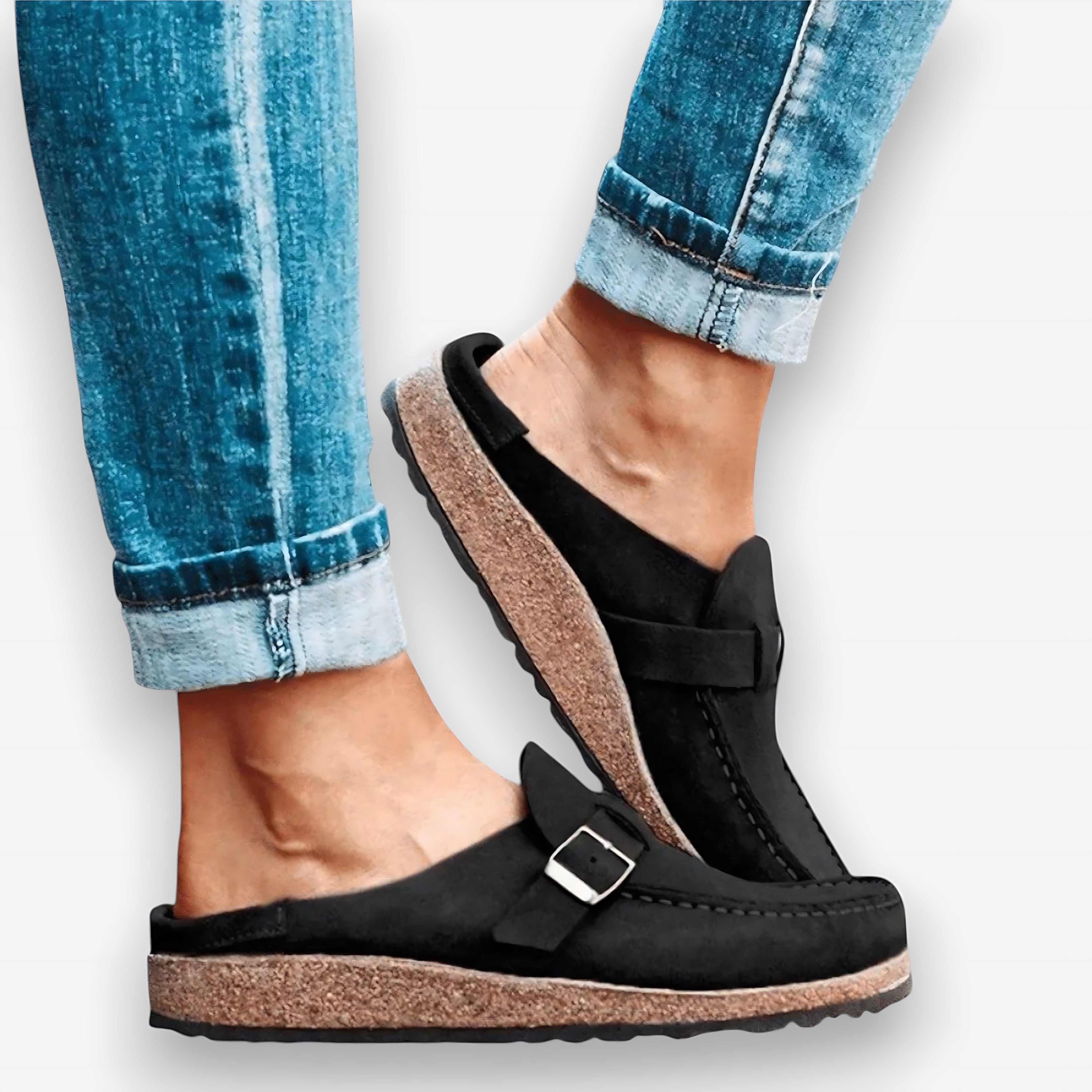 Ophelia – Suede Closed Toe Clog Mules