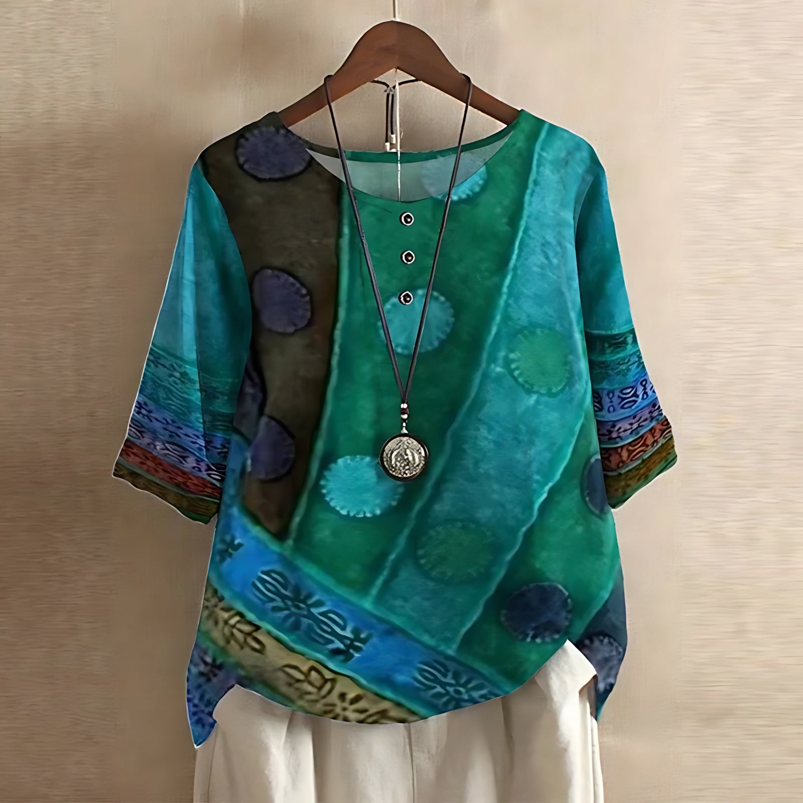 Paisley – Floral Print Short Sleeve Blouse
