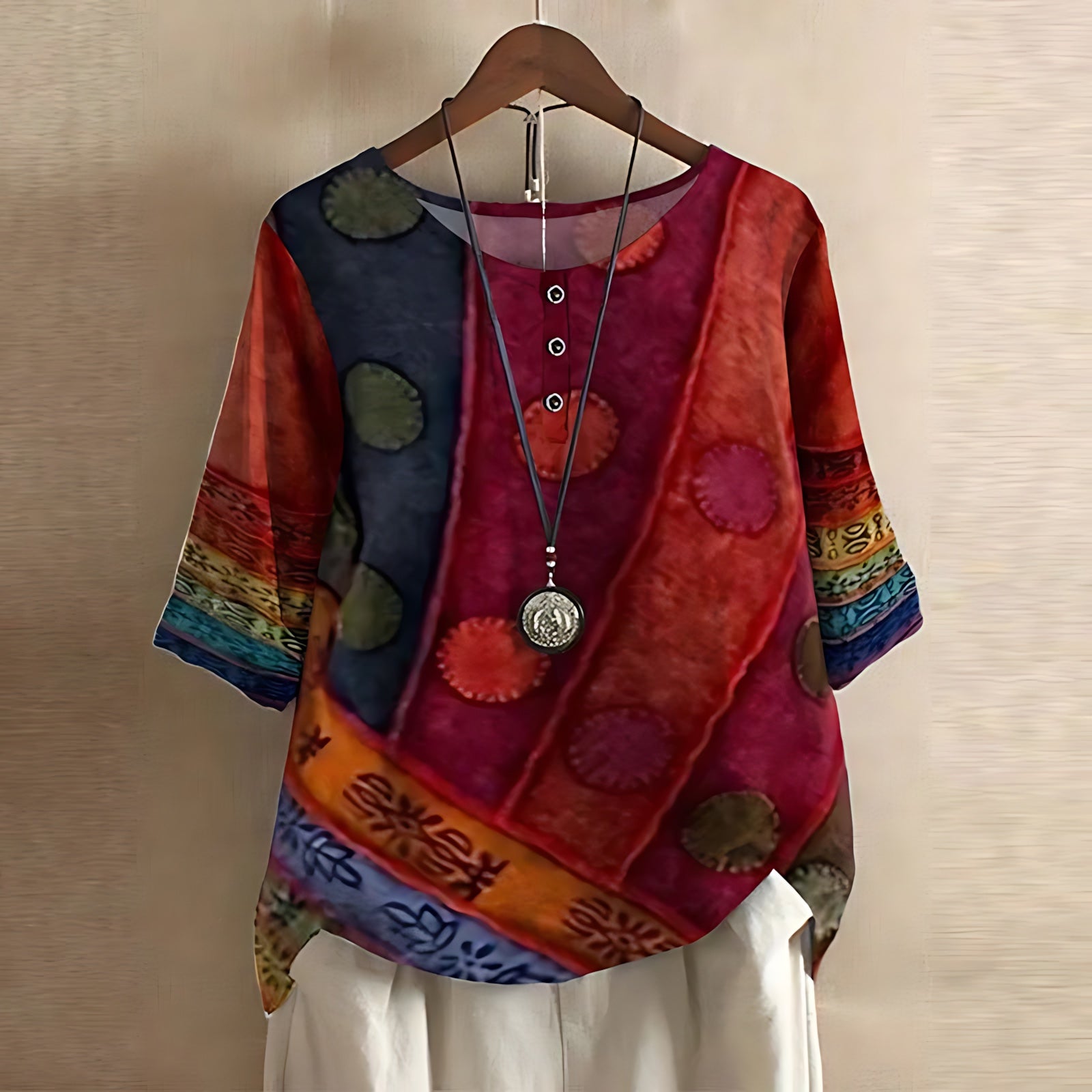 Paisley – Floral Print Short Sleeve Blouse