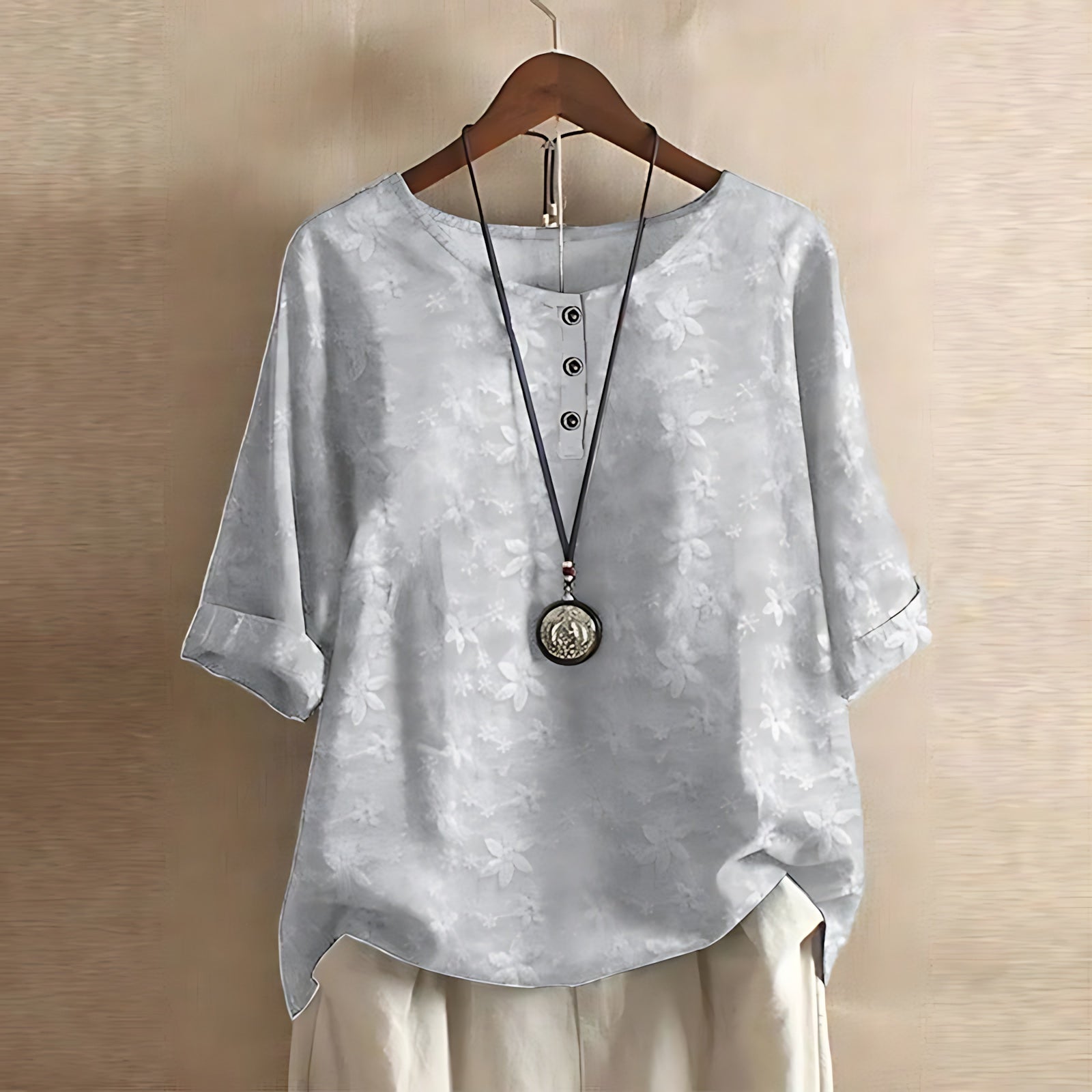 Paisley – Floral Print Short Sleeve Blouse