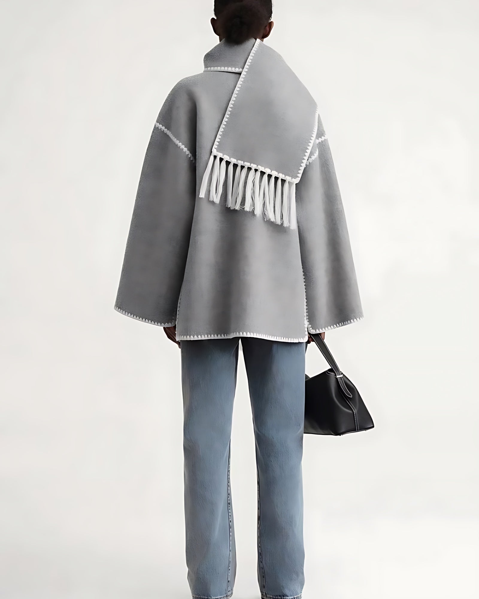 Paisley – Oversized Scarf Collar Jacket