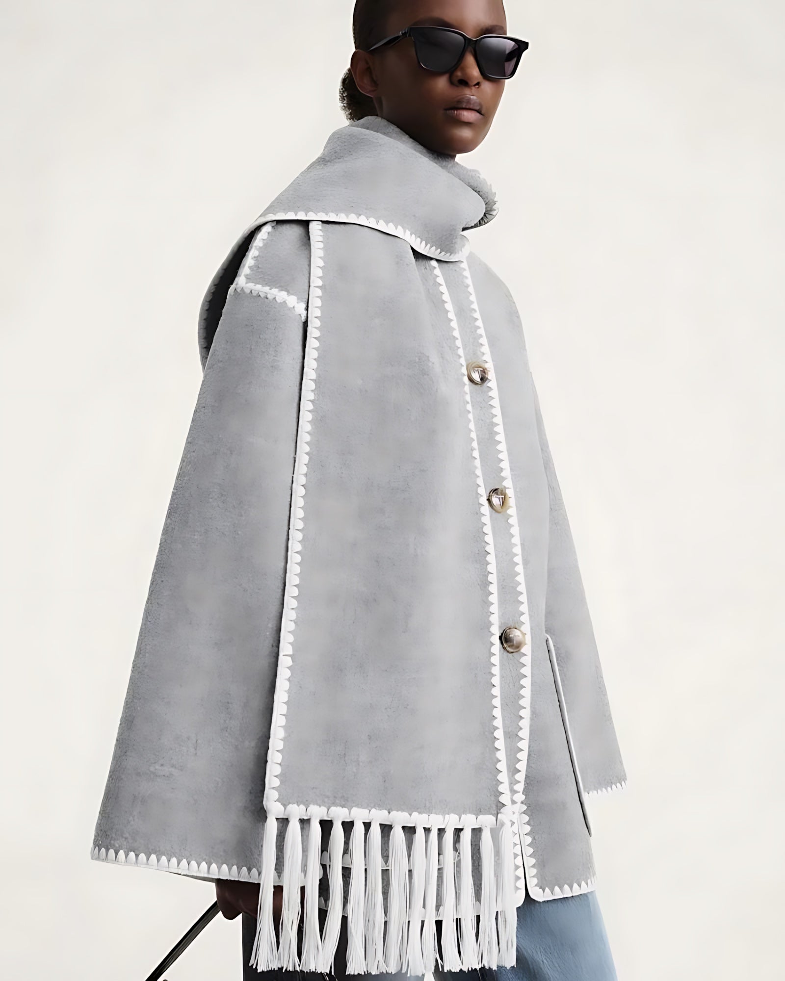 Paisley – Oversized Scarf Collar Jacket