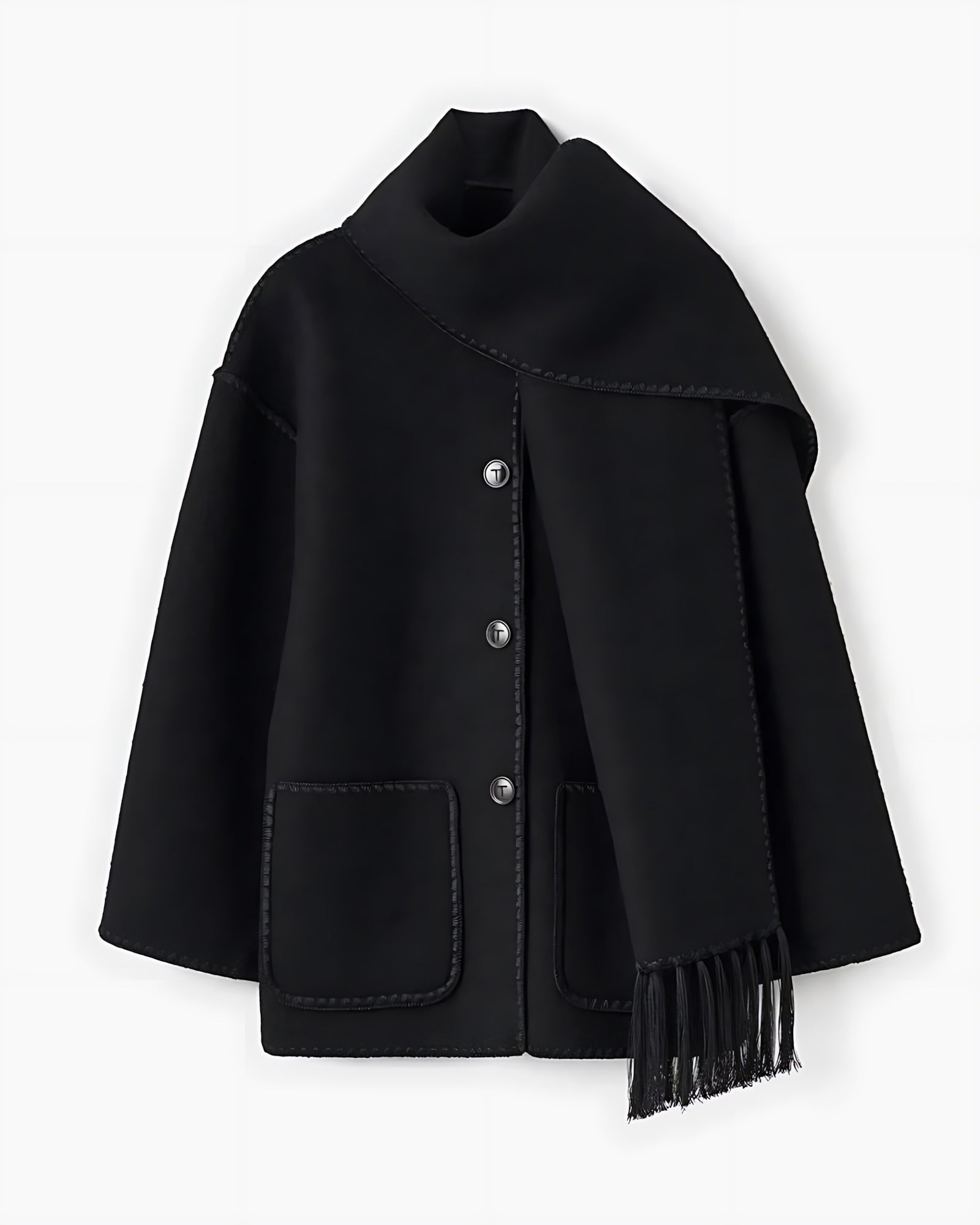 Paisley – Oversized Scarf Collar Jacket