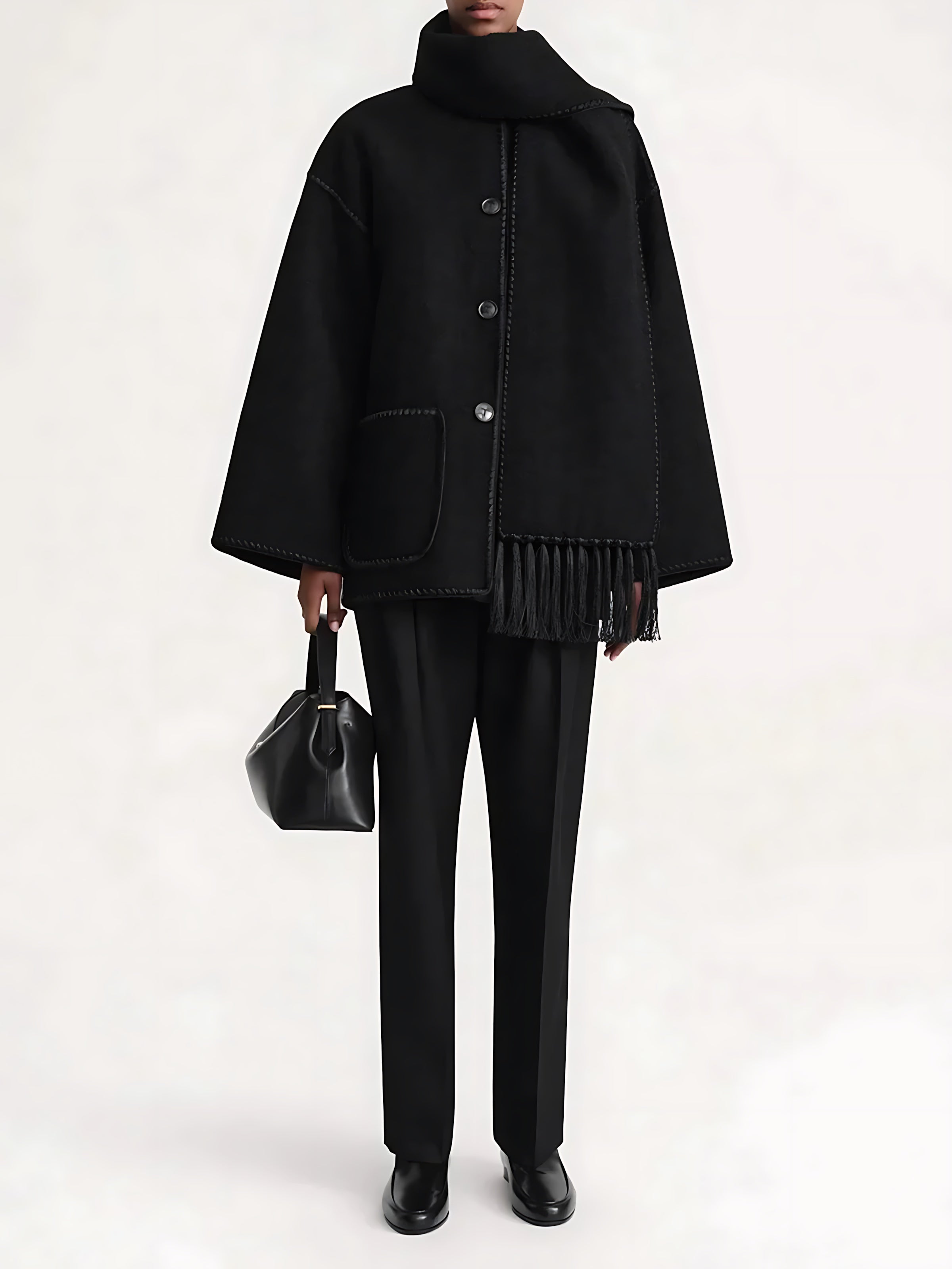 Paisley – Oversized Scarf Collar Jacket