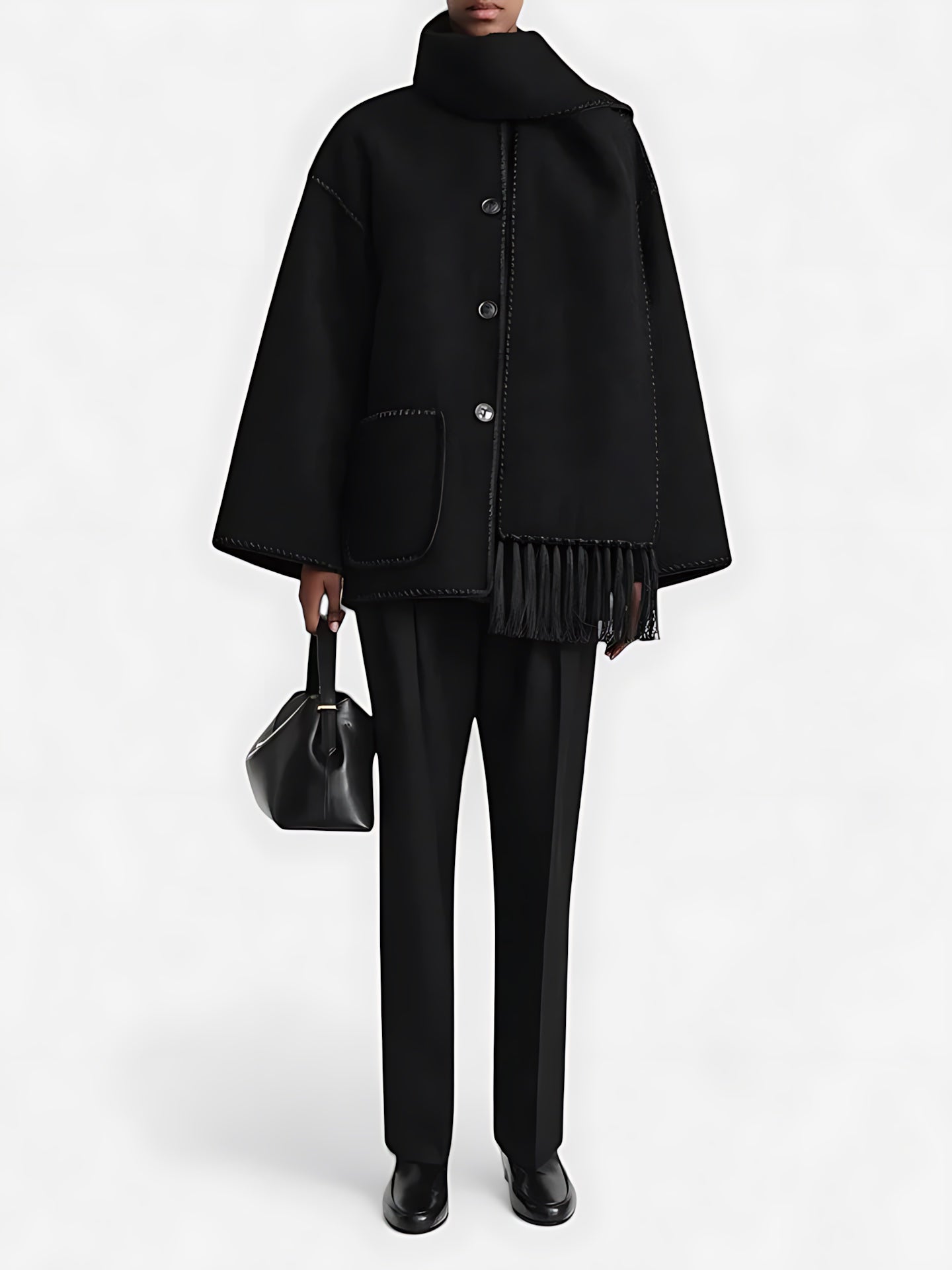Paisley – Oversized Scarf Collar Jacket